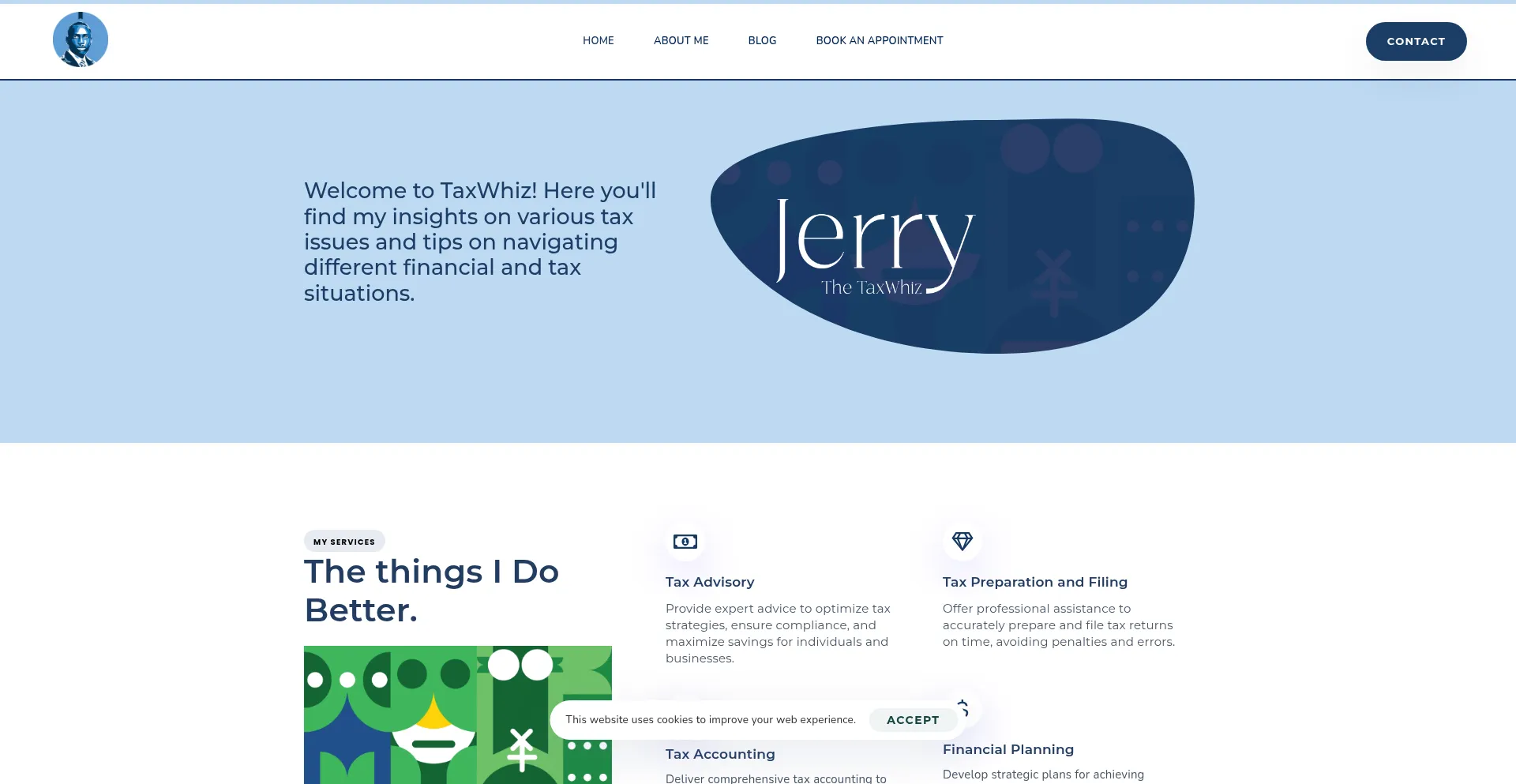 Website screenshot of Taxwhiz.ca