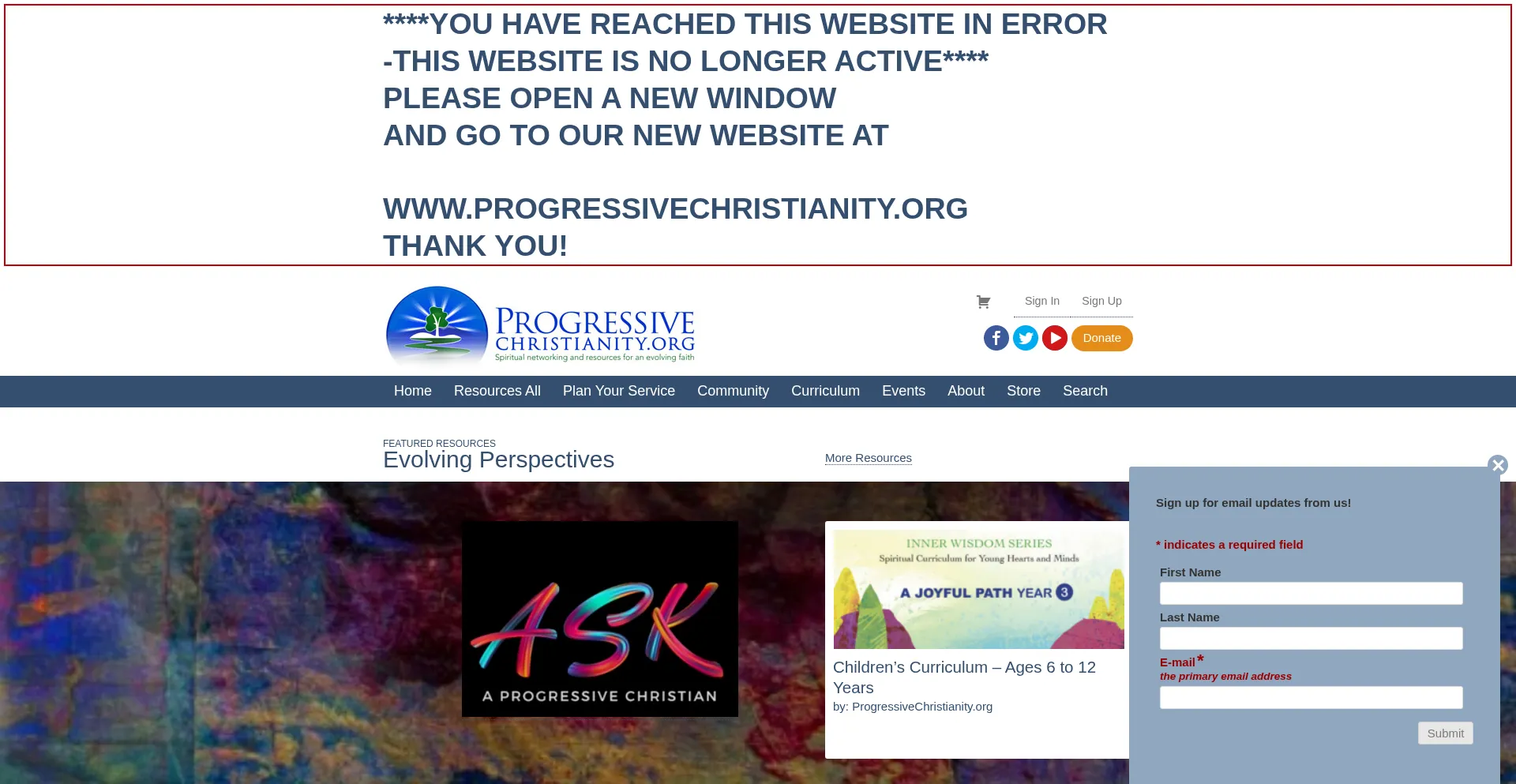 Website screenshot of Tcpc.org