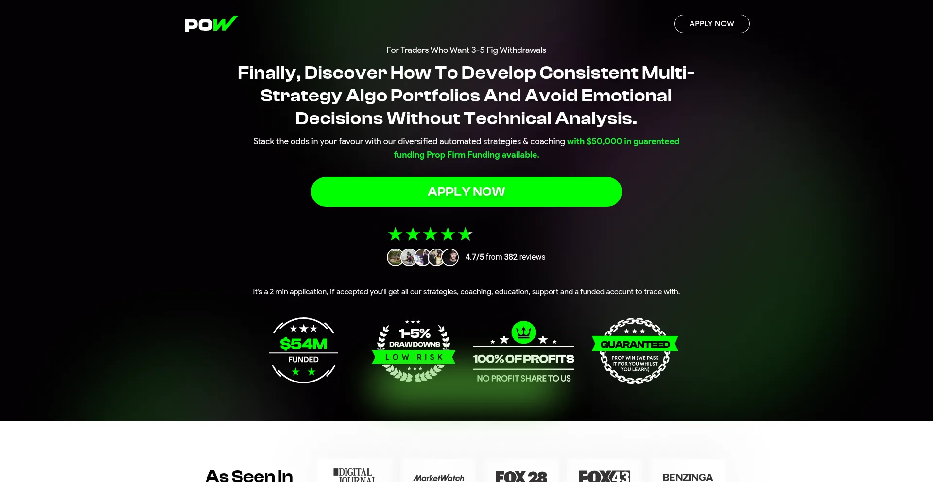 Website screenshot of Team-pow.com