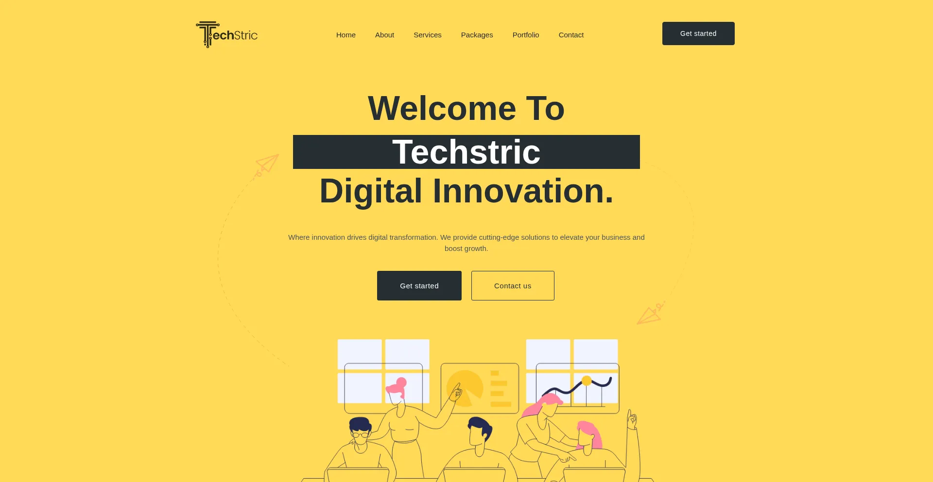Website screenshot of Techstric.com