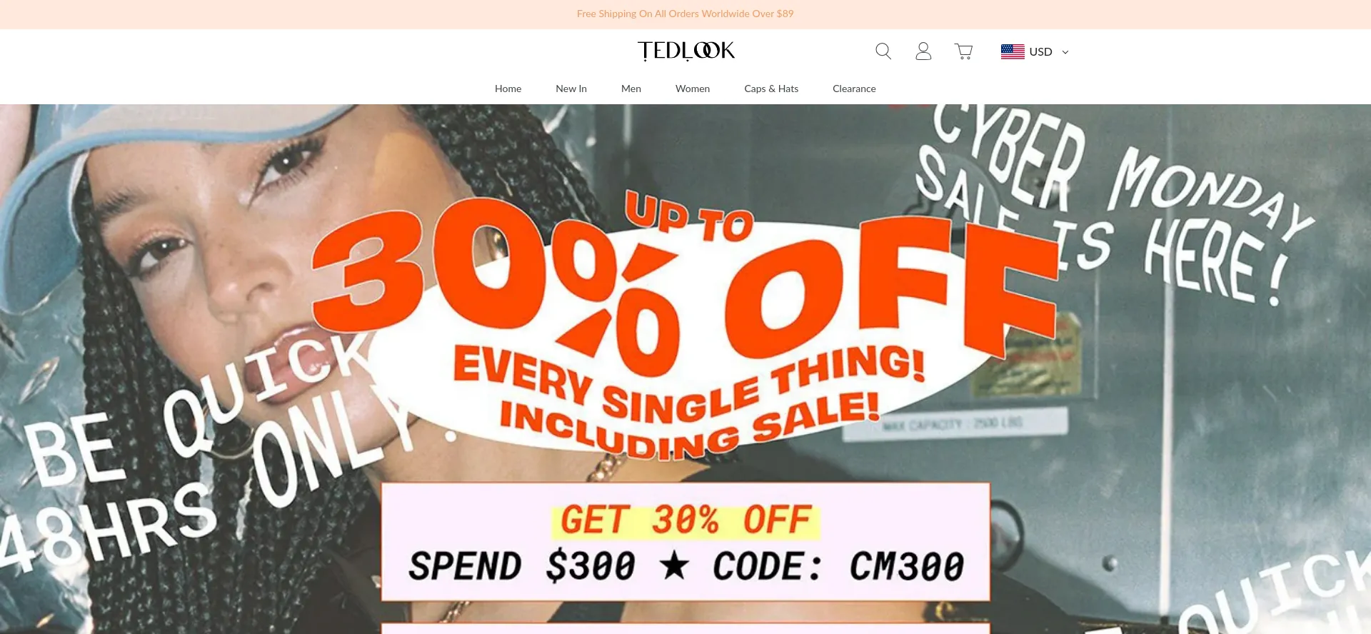 Website screenshot of Tedlookshop.com