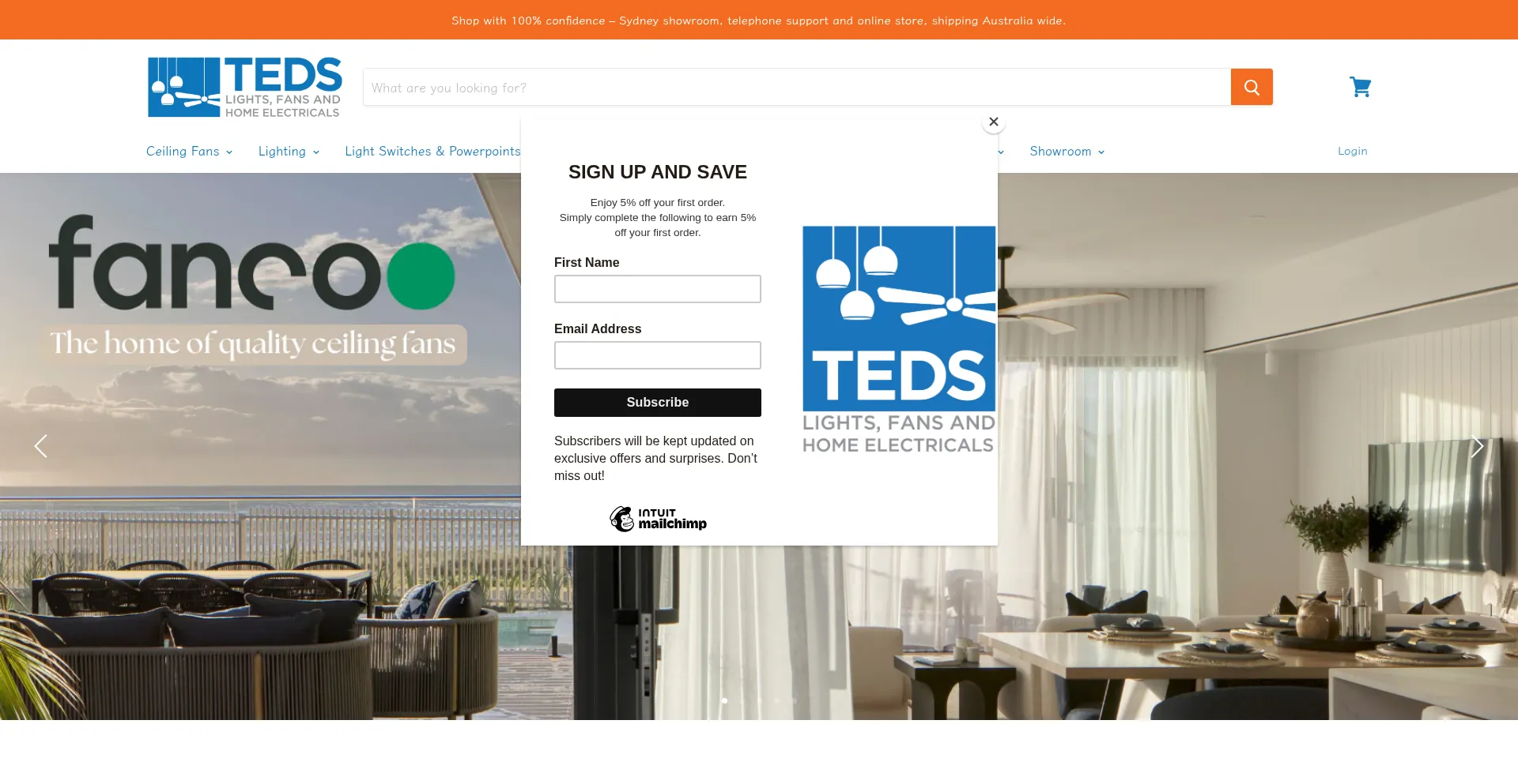 Tedslightsandfans.net.au