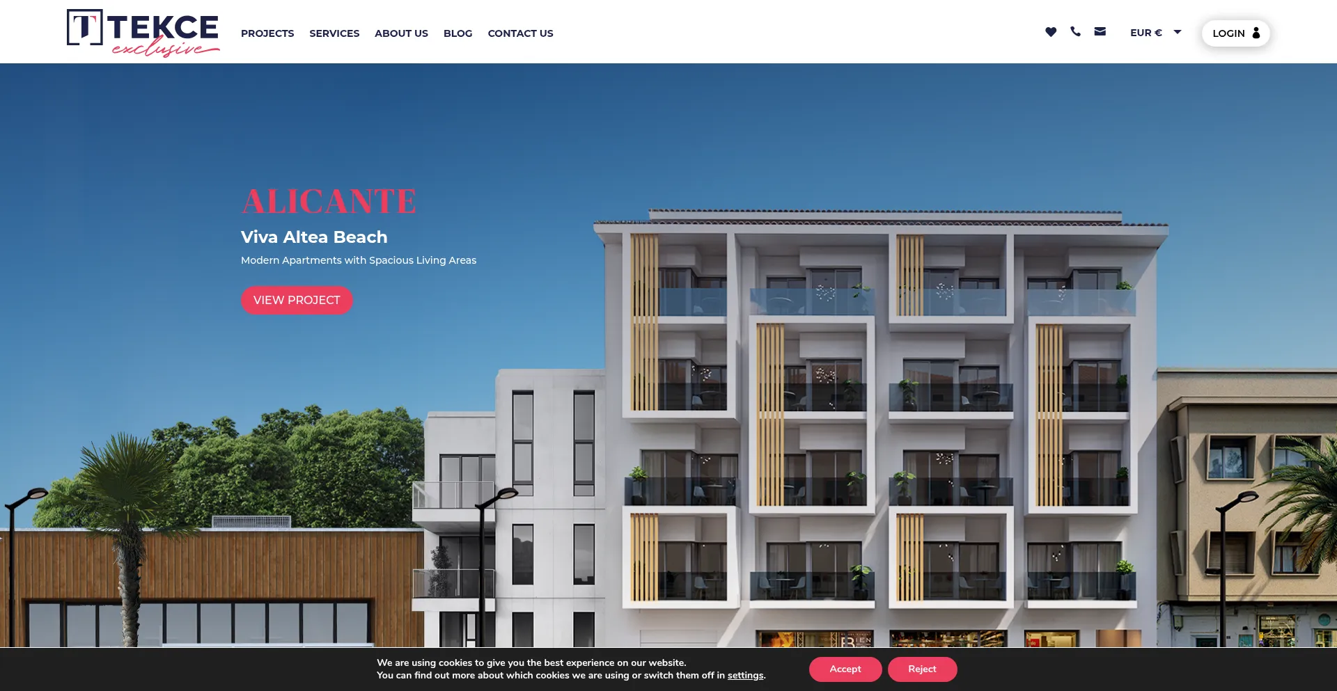 Website screenshot of Tekceexclusive.com