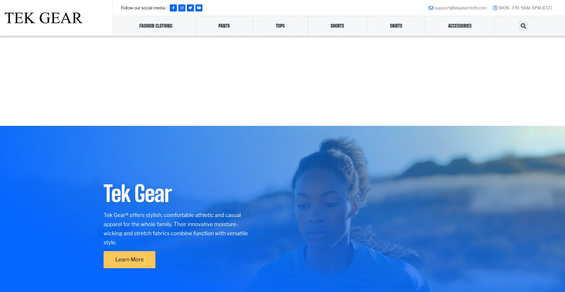 Tekgearcloth.com Screenshot