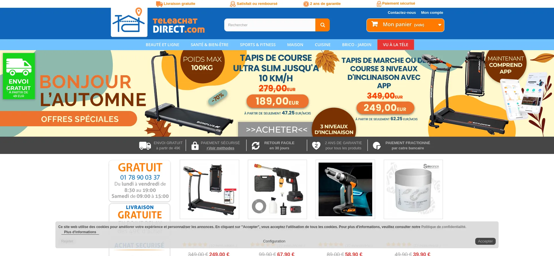 Website screenshot of Teleachatdirect.com