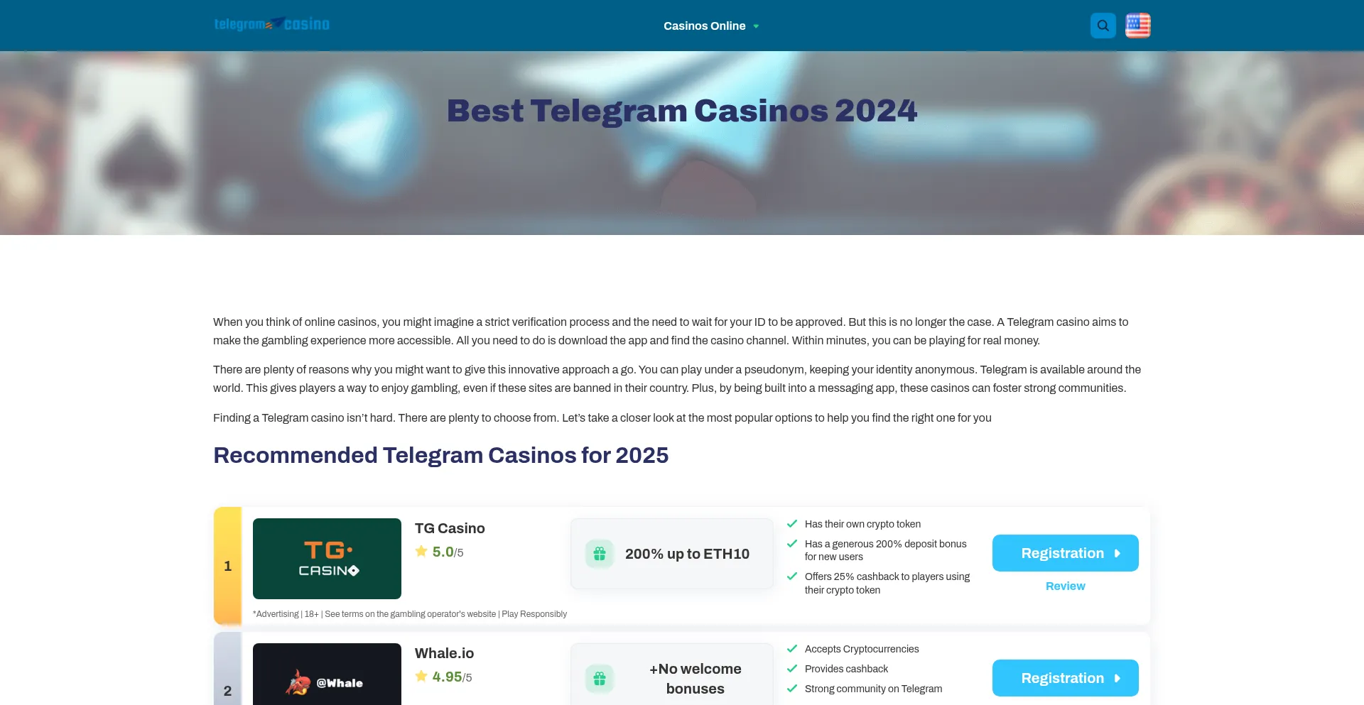 ¿És Seguro y Confiable Telegram-casino.org?