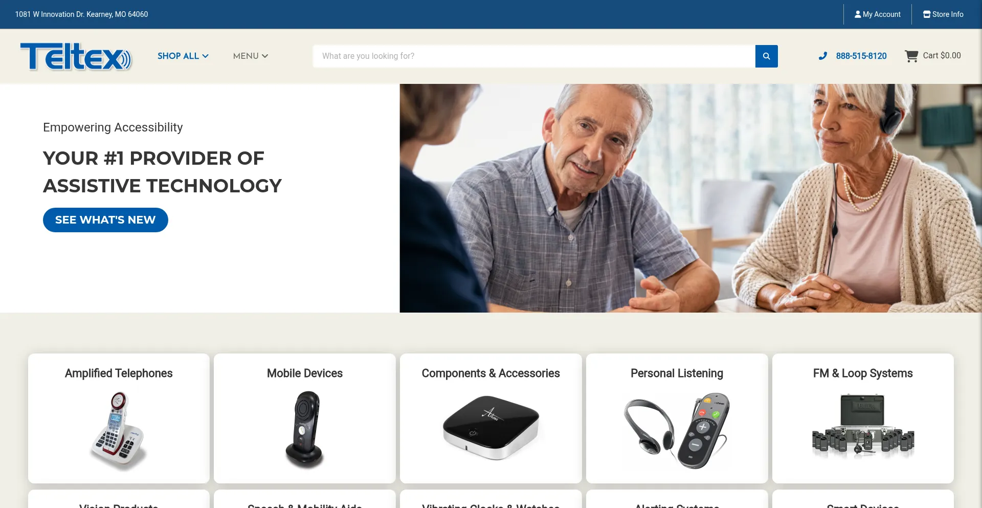 Website screenshot of Teltex.com