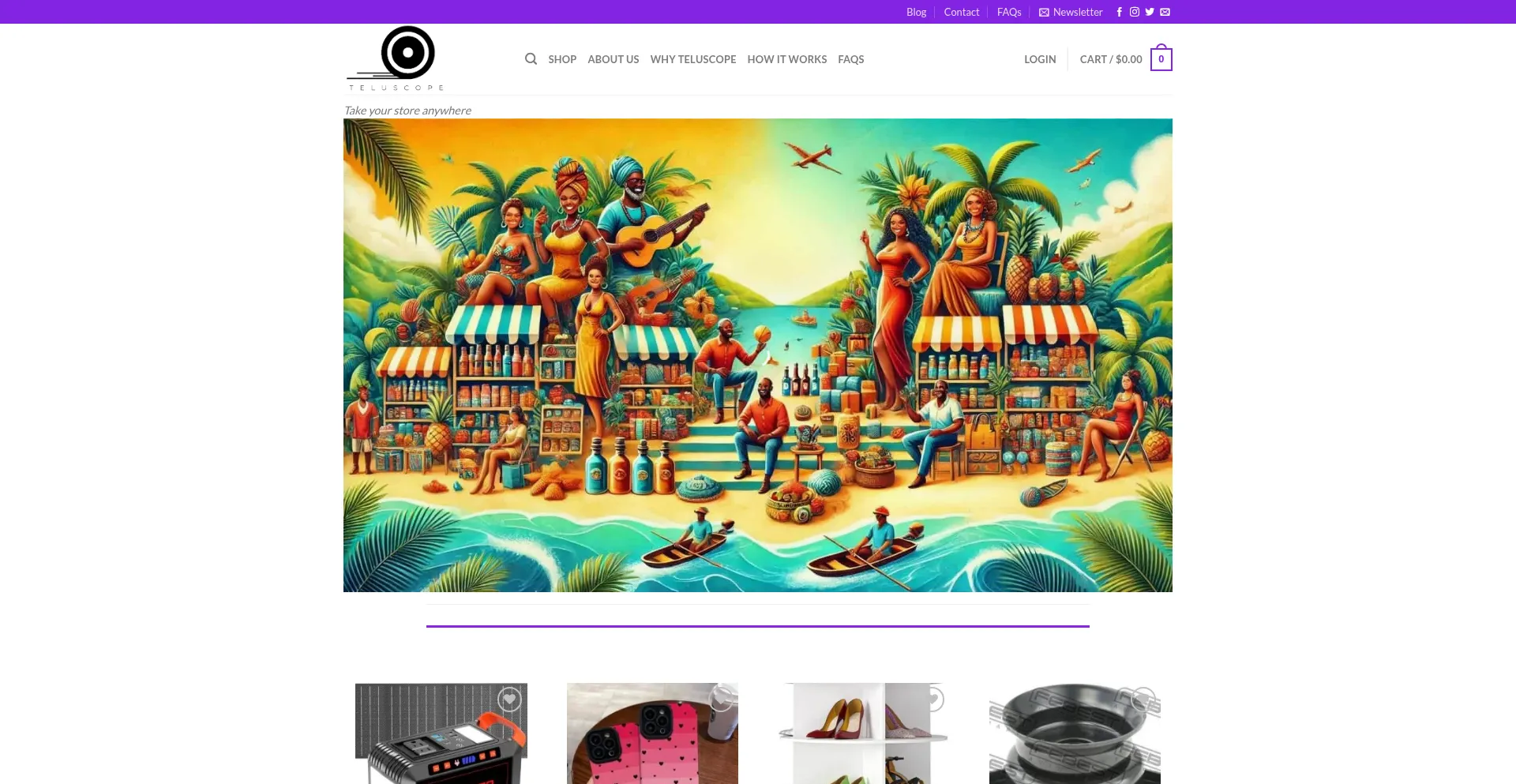 Website screenshot of Teluscope.store