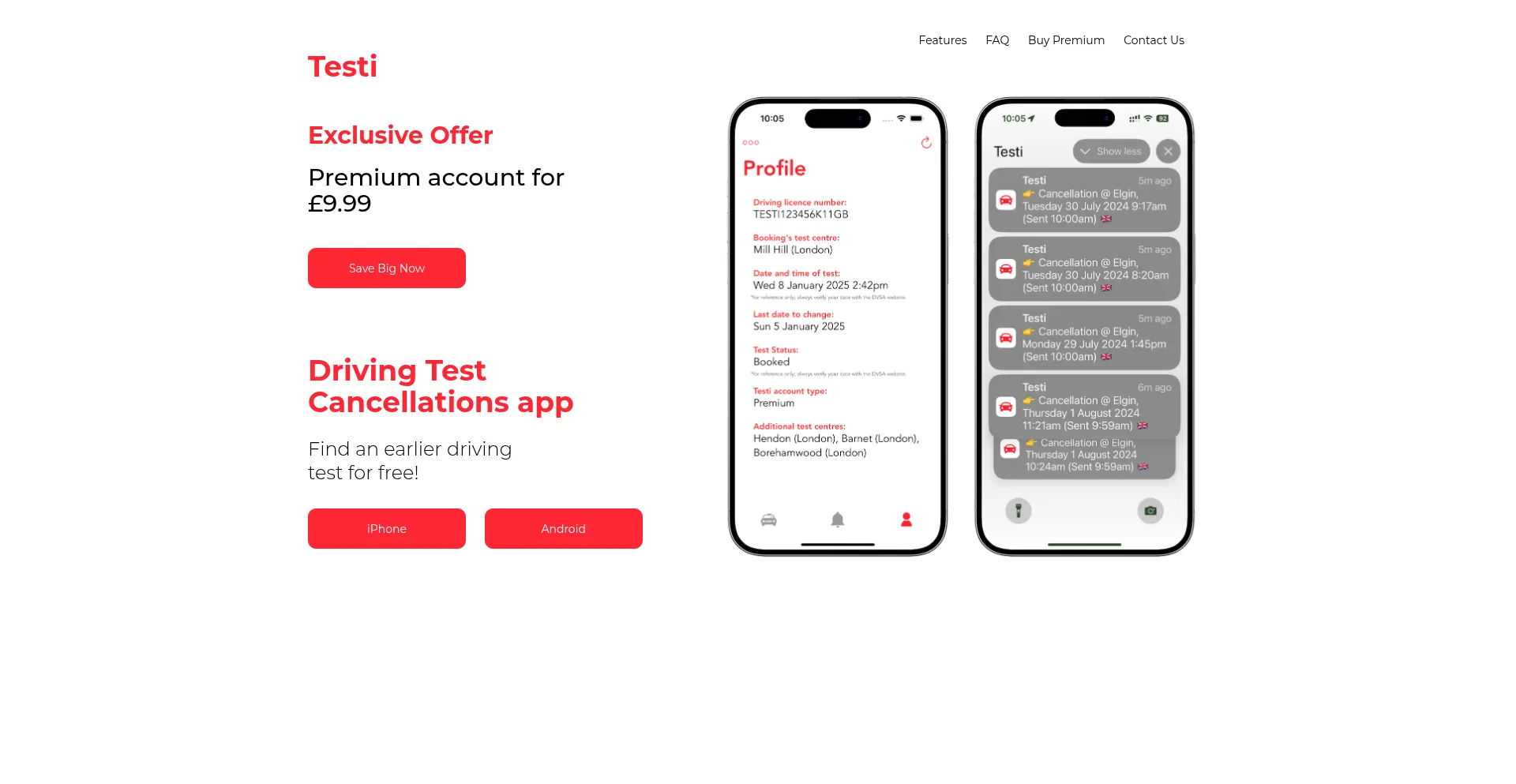 Testi-app.co.uk Screenshot