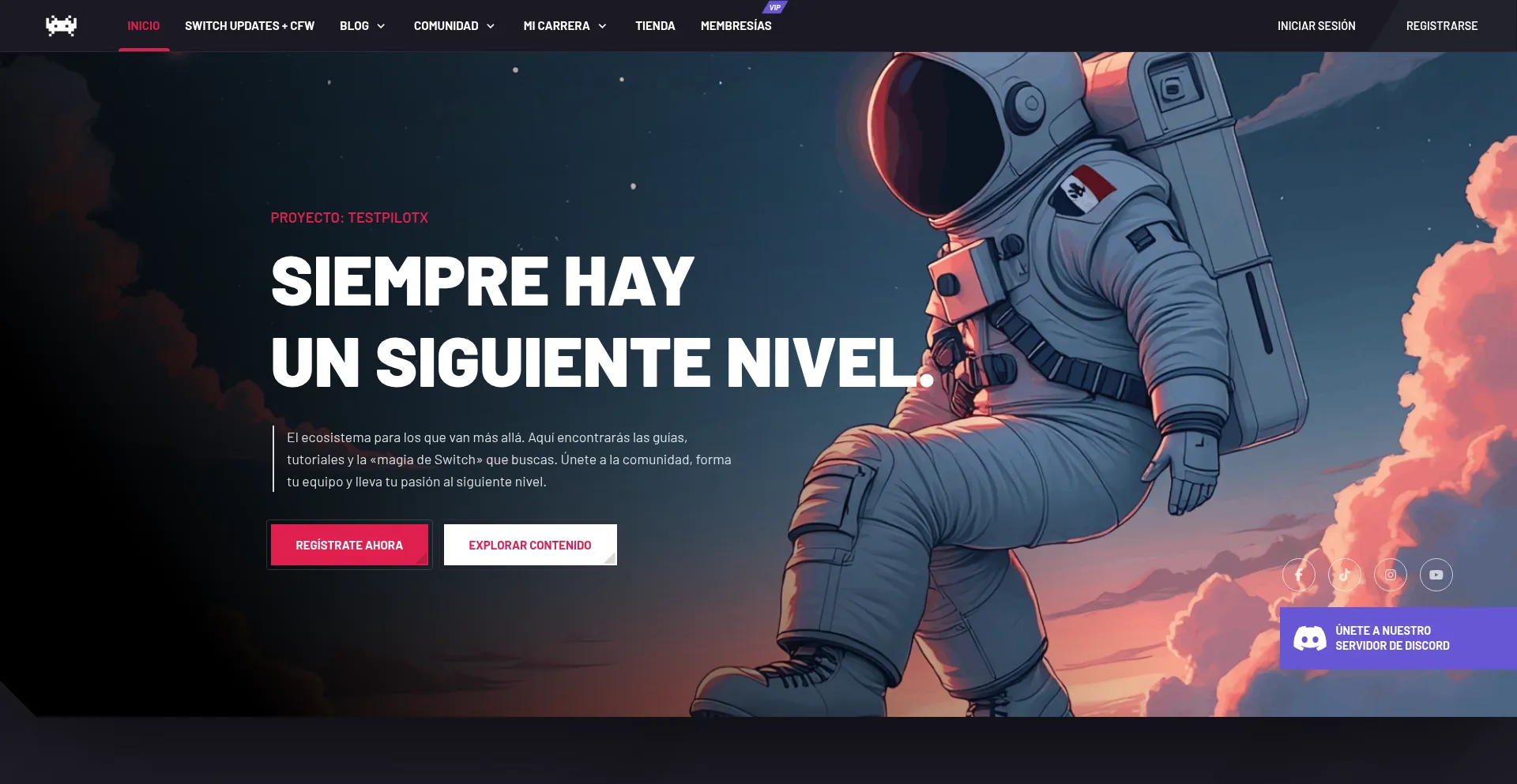 Website screenshot of Testpilotx.net