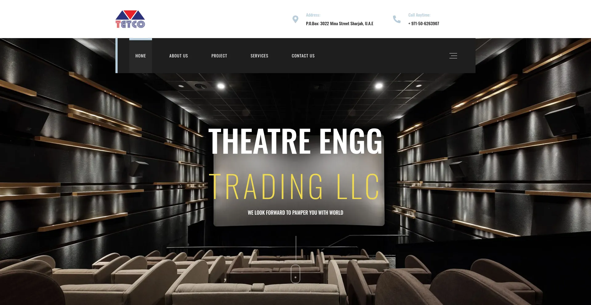 Website screenshot of Tetco-me.com