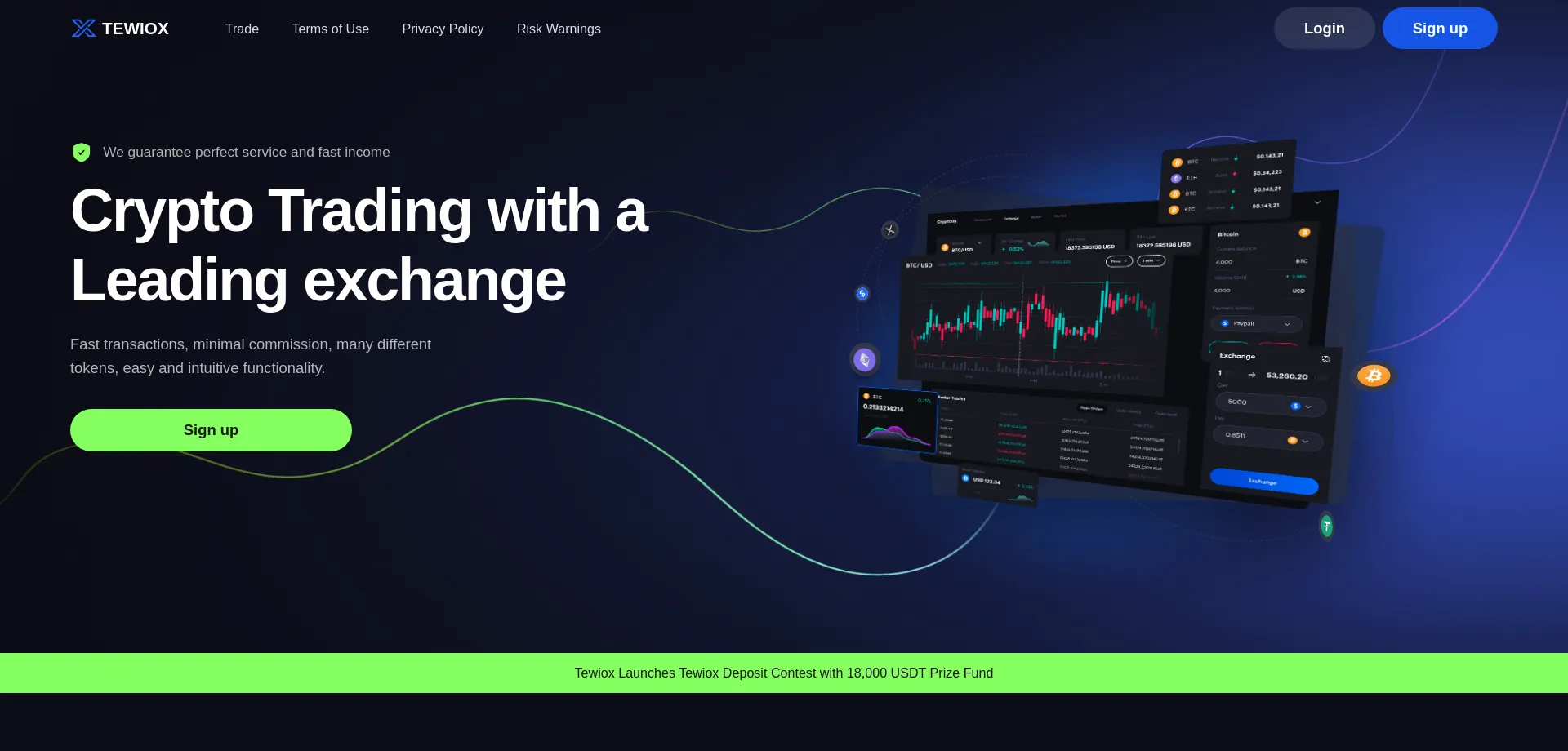 Website screenshot of Tewiox.com