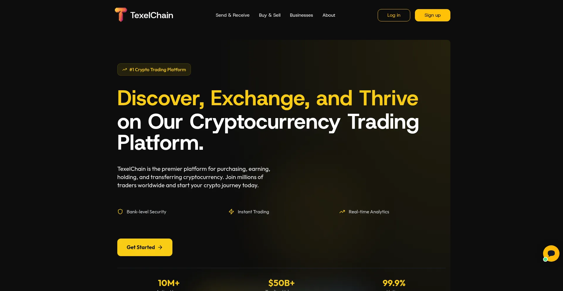 Website screenshot of Texelchain.org