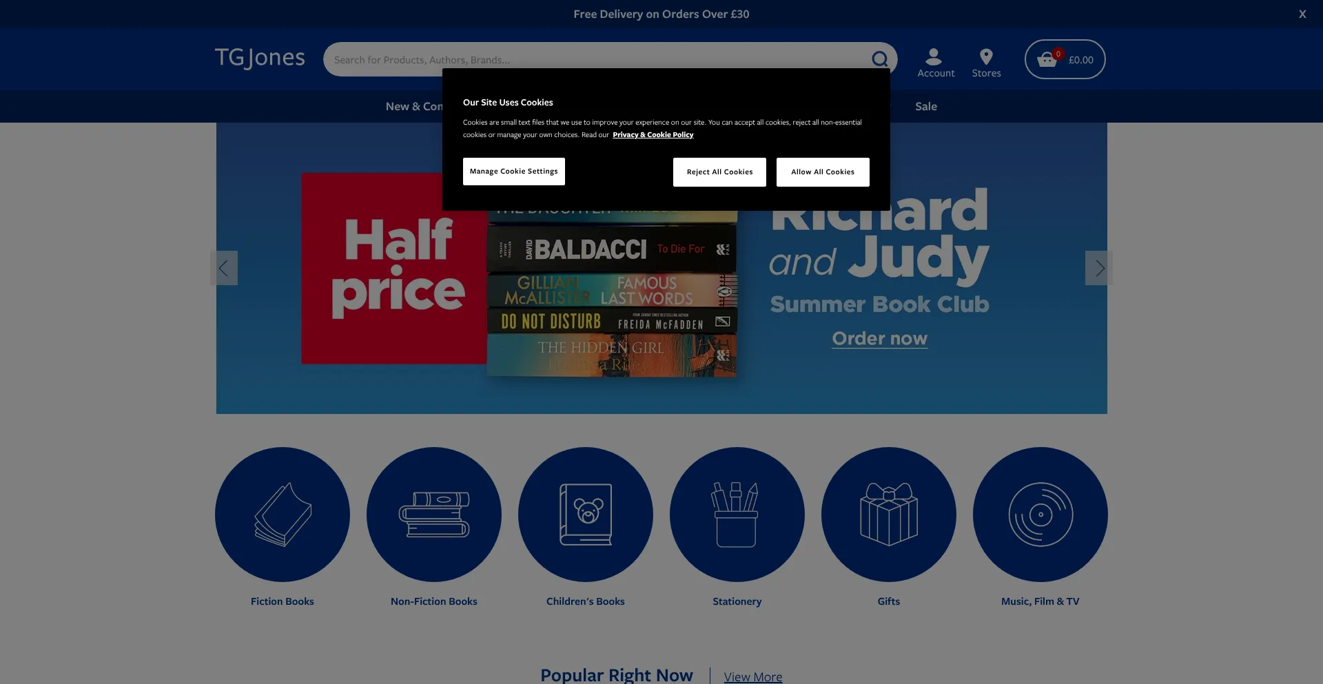 Website screenshot of Tgjonesonline.co.uk