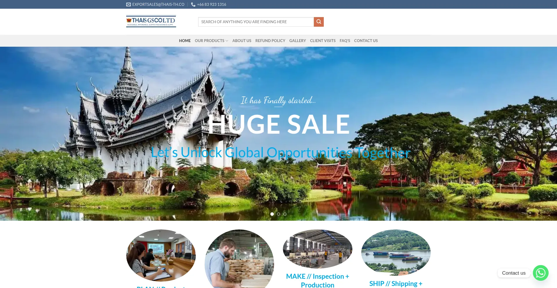 Website screenshot of Thais-th.co