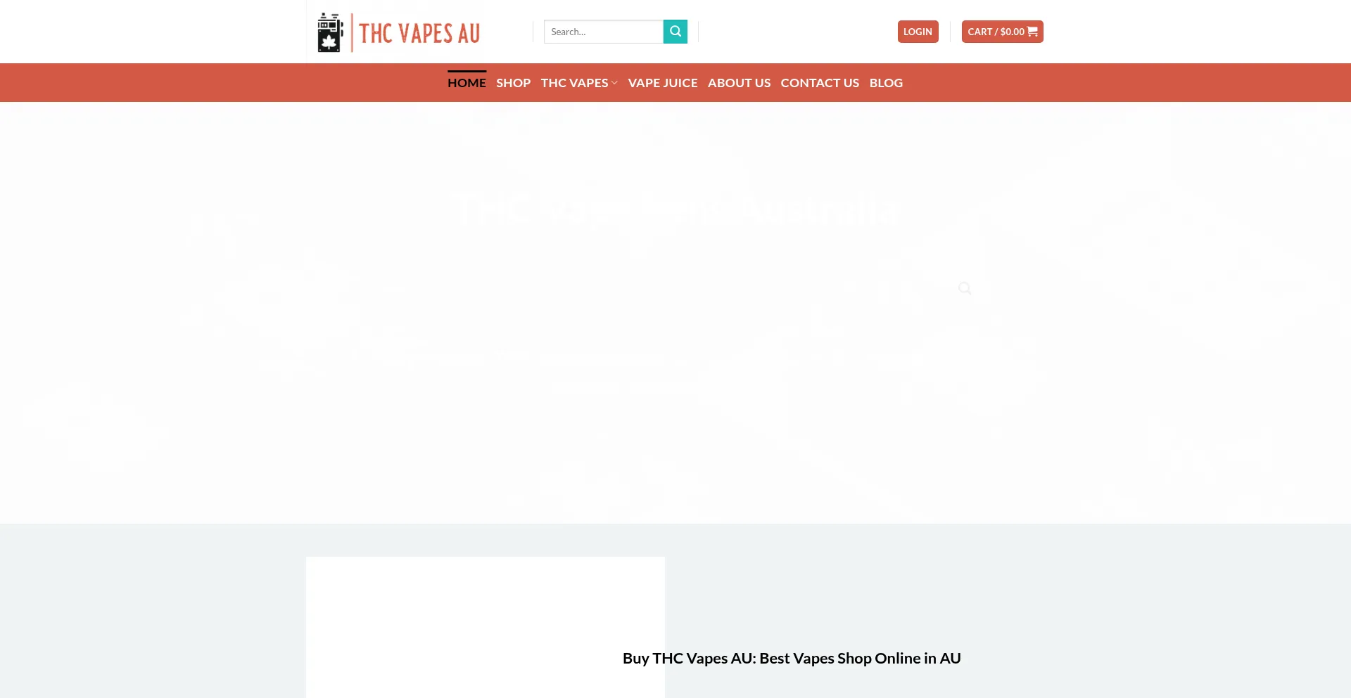 Website screenshot of Thcvapesau.com