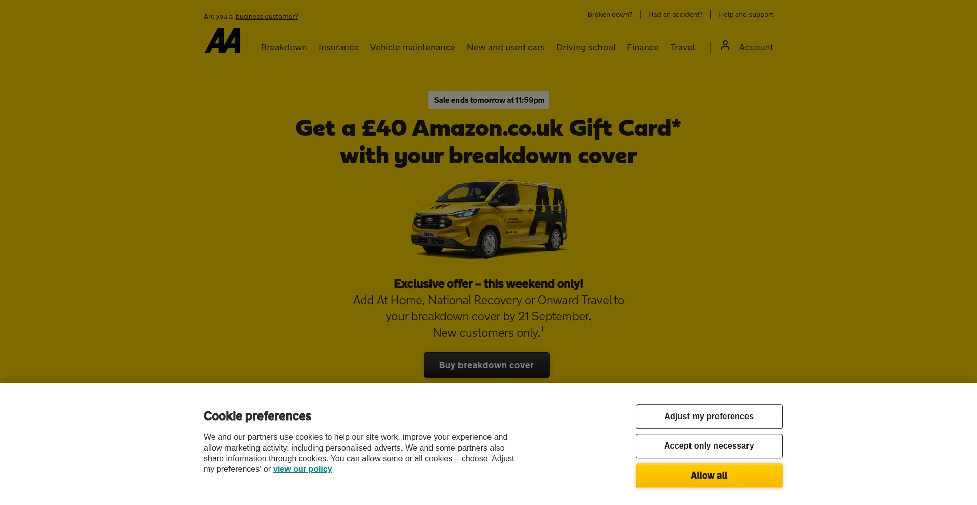 Theaa.com Screenshot