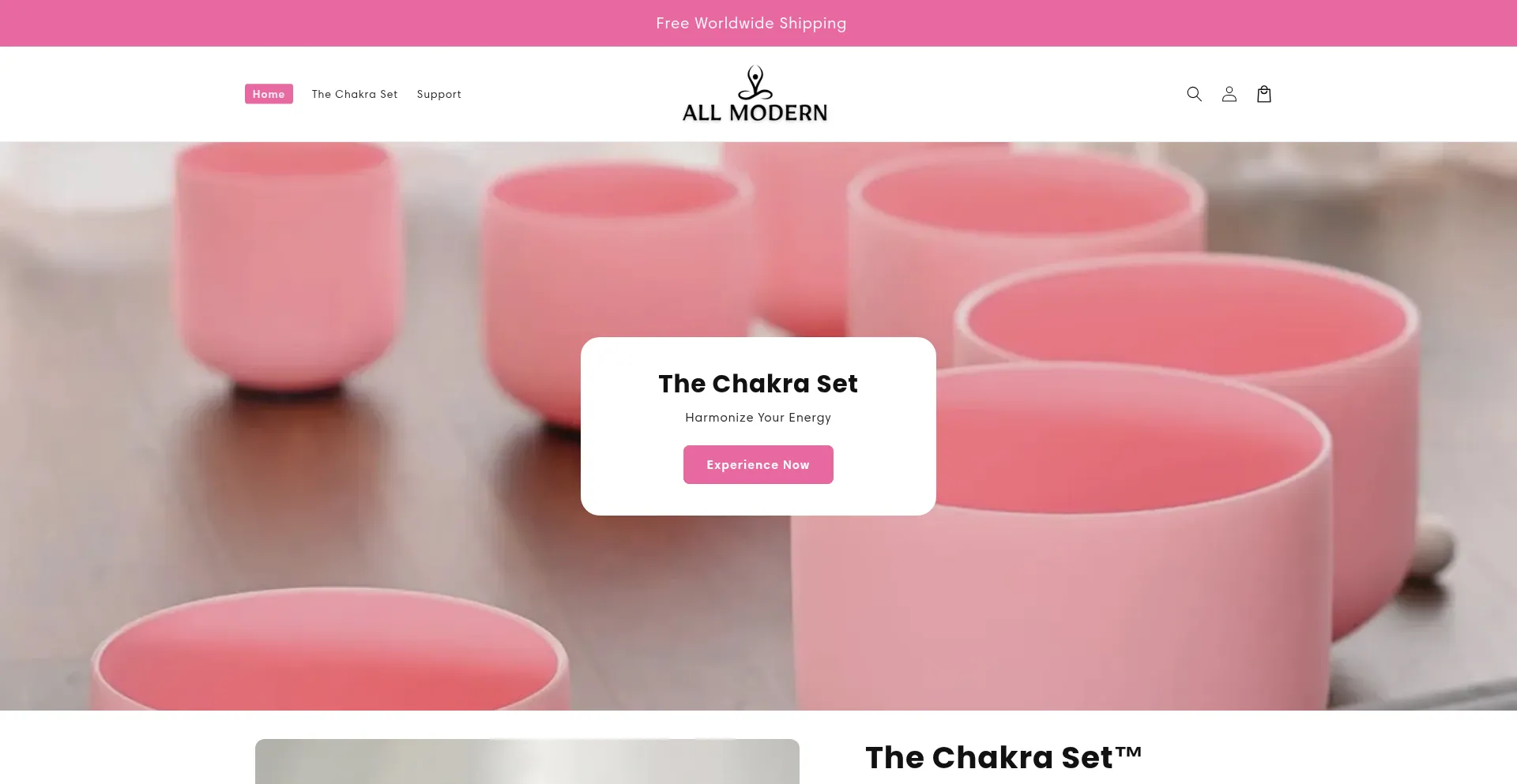 Website screenshot of Theallmodern.com