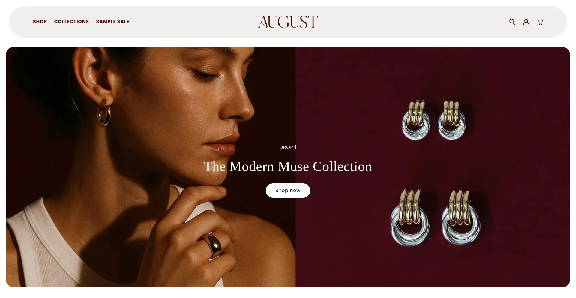 Website screenshot of Theaugust.com.au