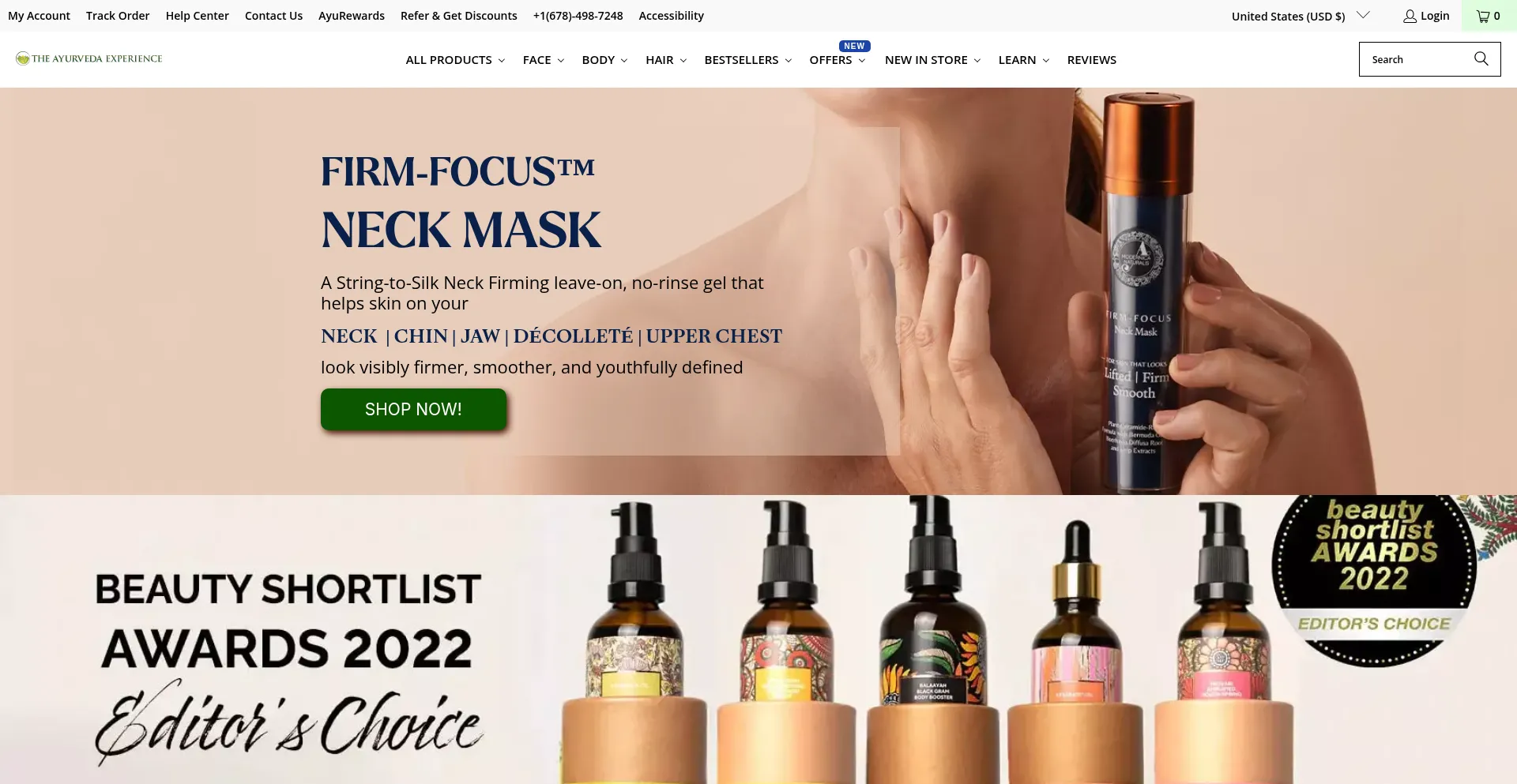 Website screenshot of Theayurvedaexperience.es