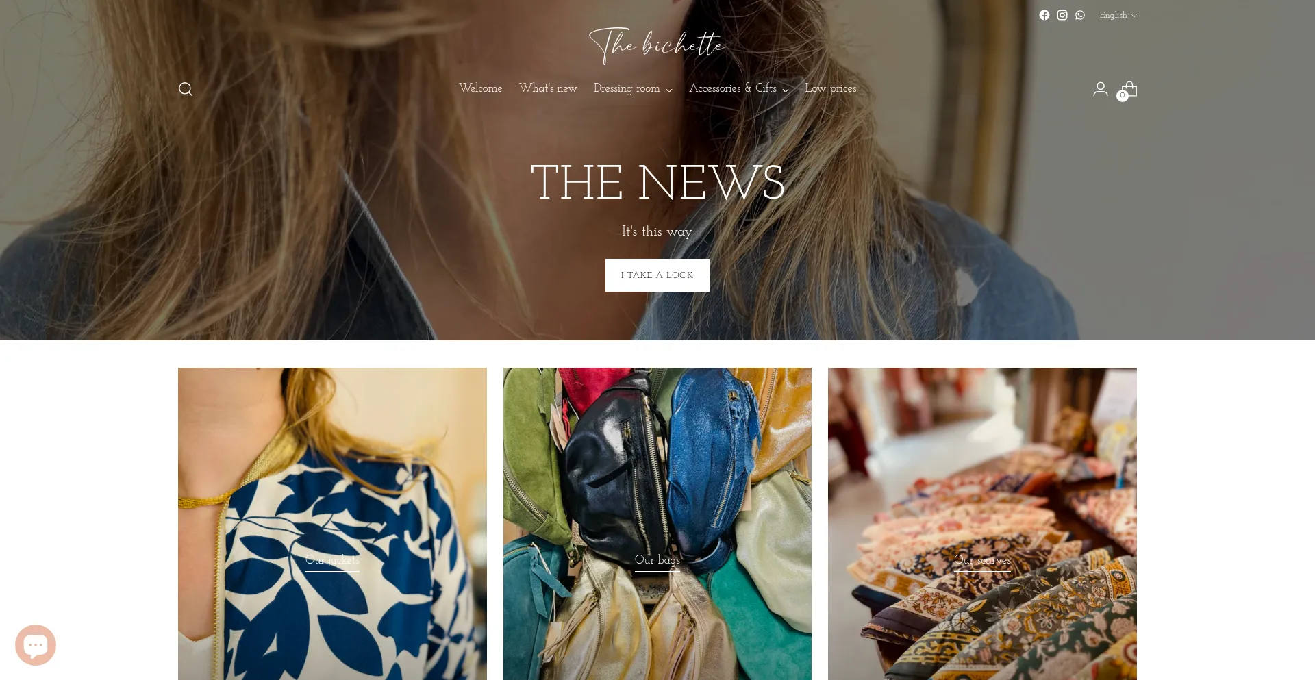 Website screenshot of Thebichette.com