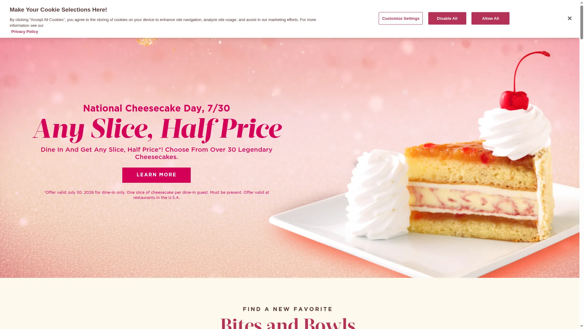 Thecheesecakefactory.com