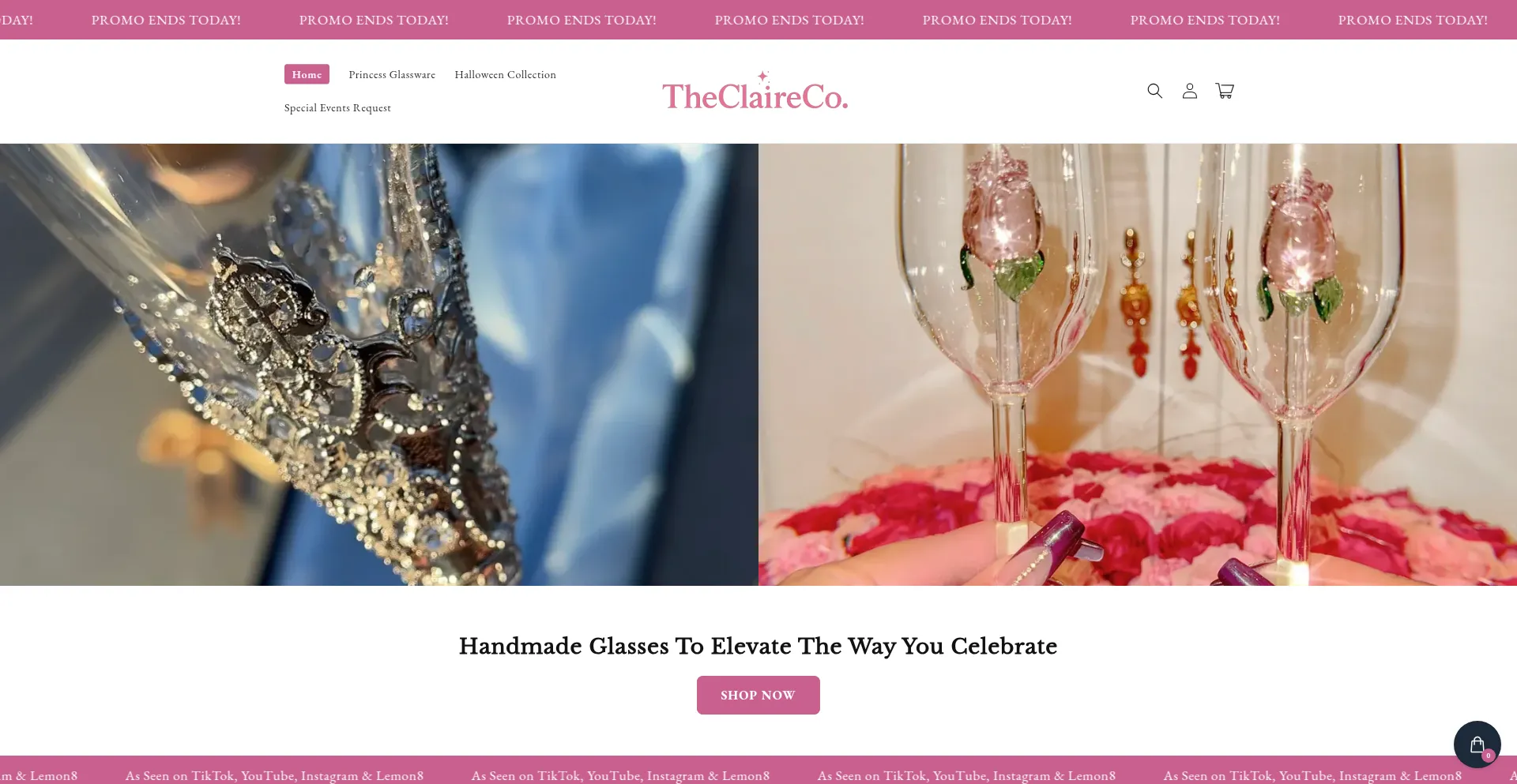 Website screenshot of Theclaireco.com