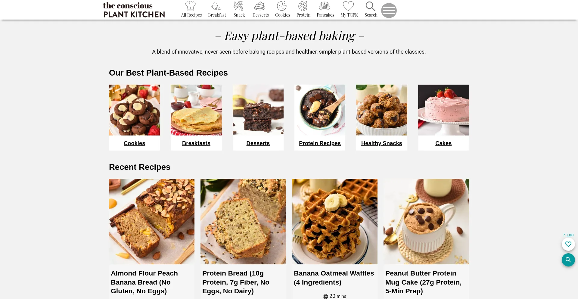 Website screenshot of Theconsciousplantkitchen.com