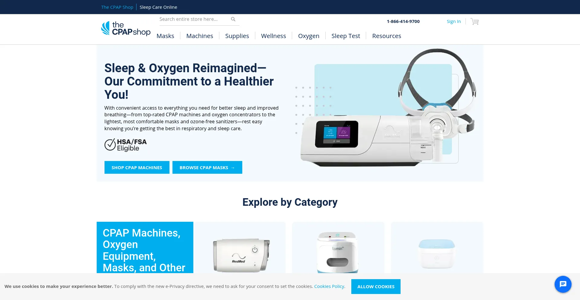 Website screenshot of Thecpapshop.com