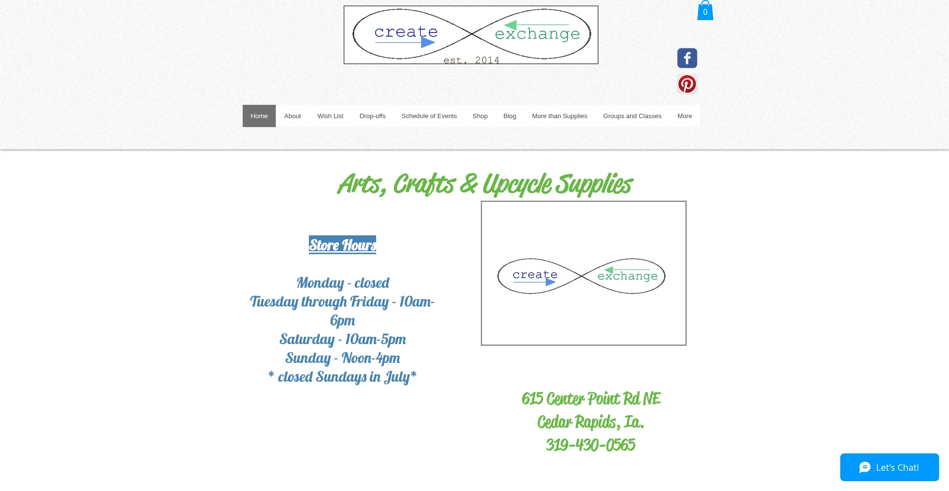 Website screenshot of Thecreateexchange.com