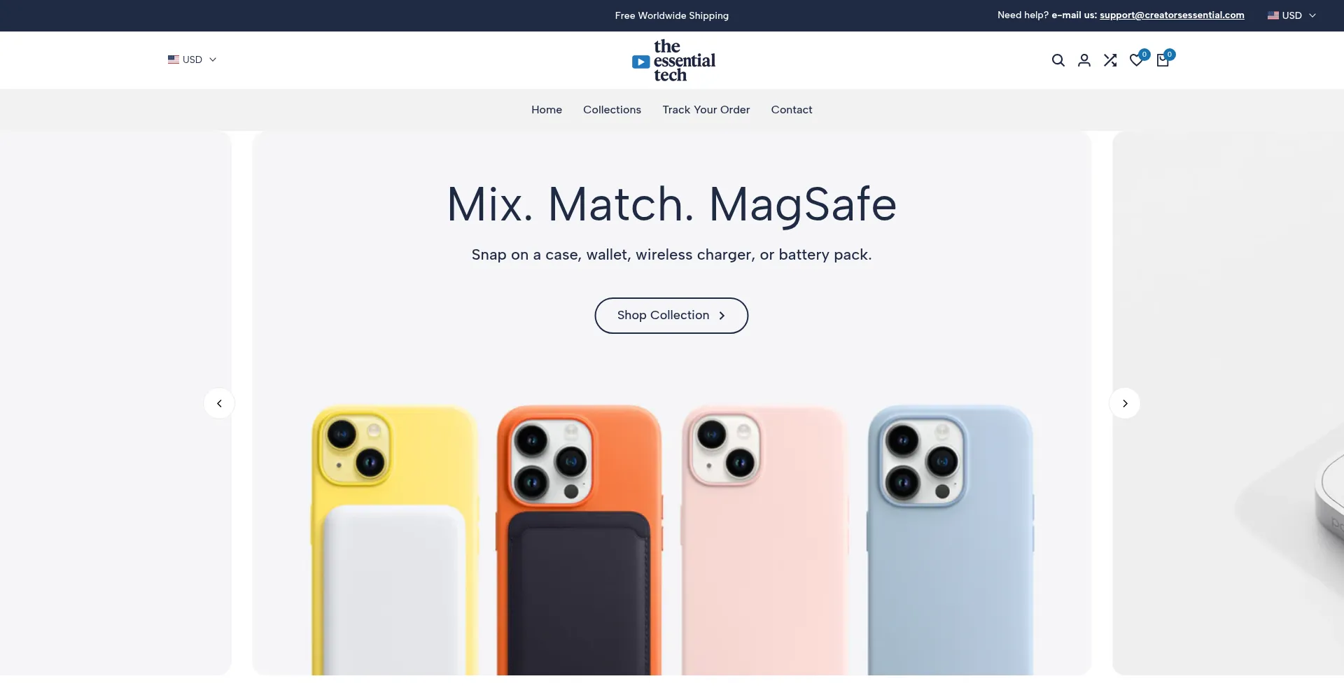 Website screenshot of Theessentialtech.com