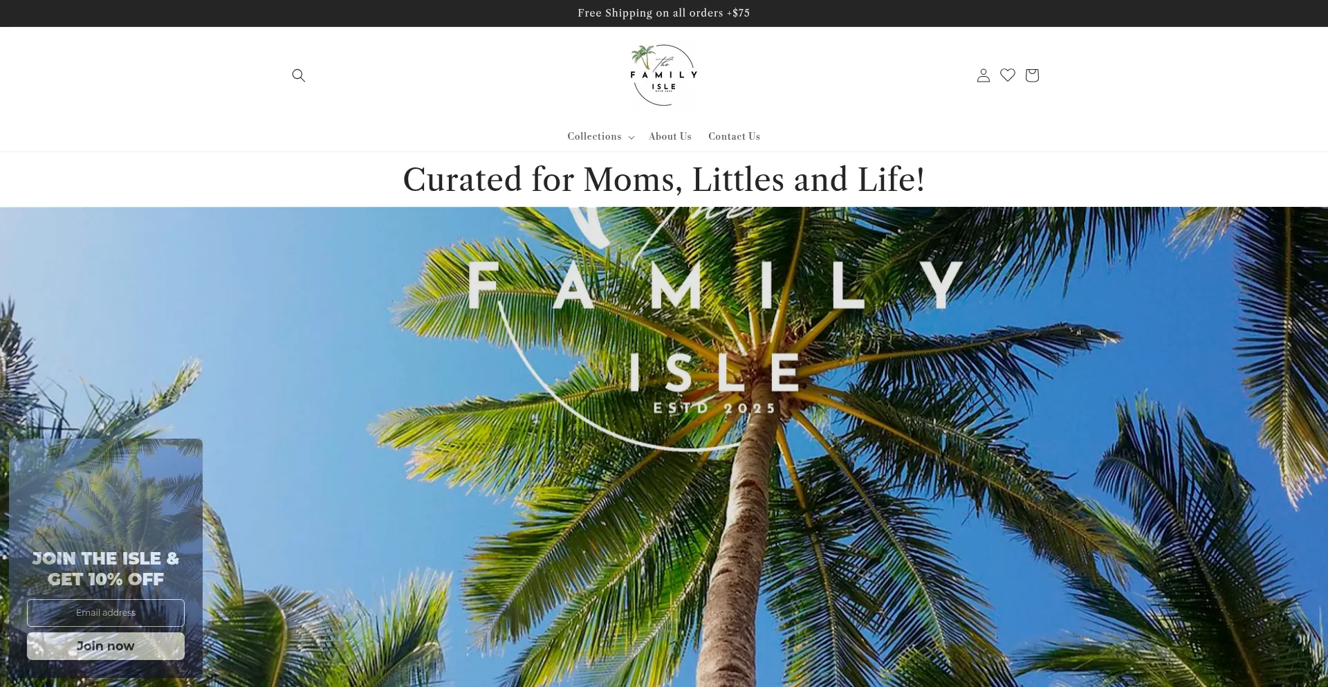 Website screenshot of Thefamilyisle.com