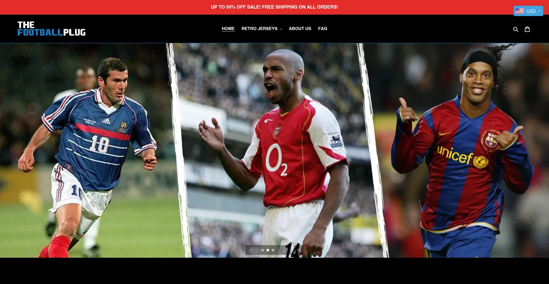 Website screenshot of Thefootballplug.com.au