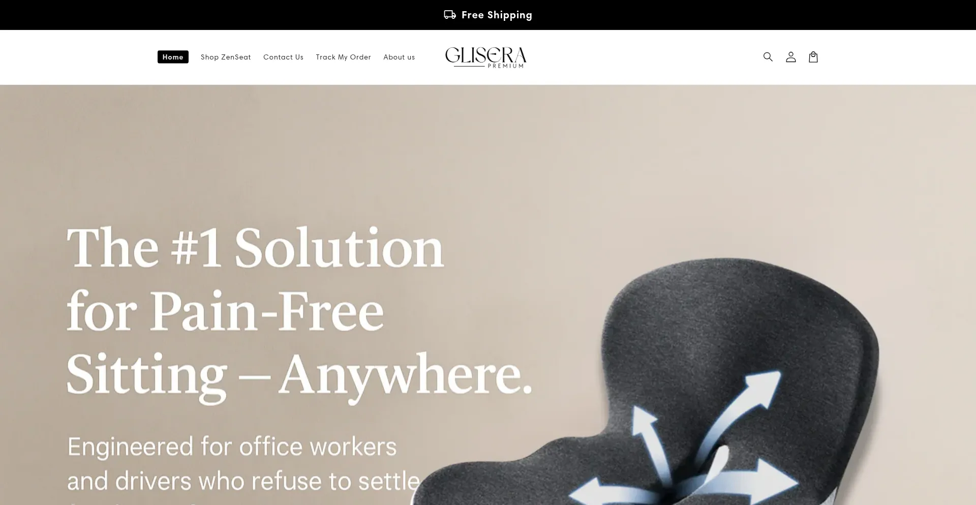 Website screenshot of Thegliserastore.com