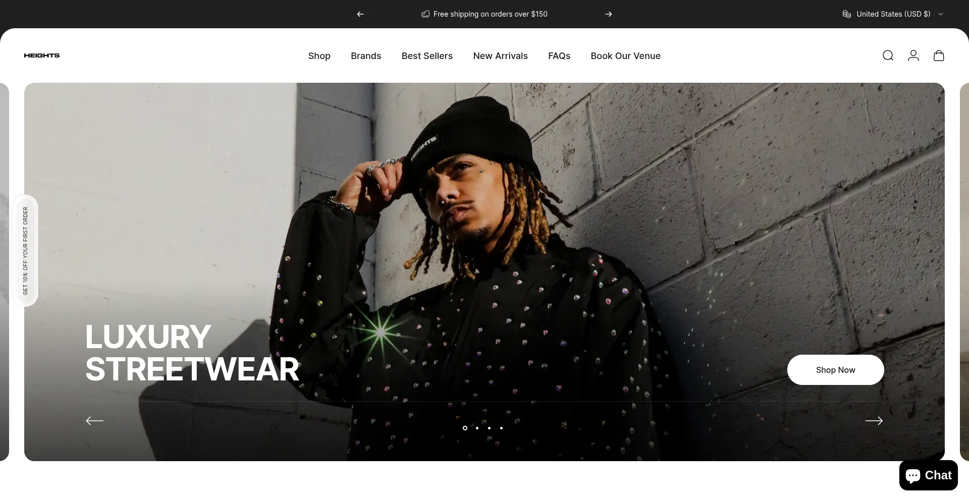 Website screenshot of Theheightsdistrict.com