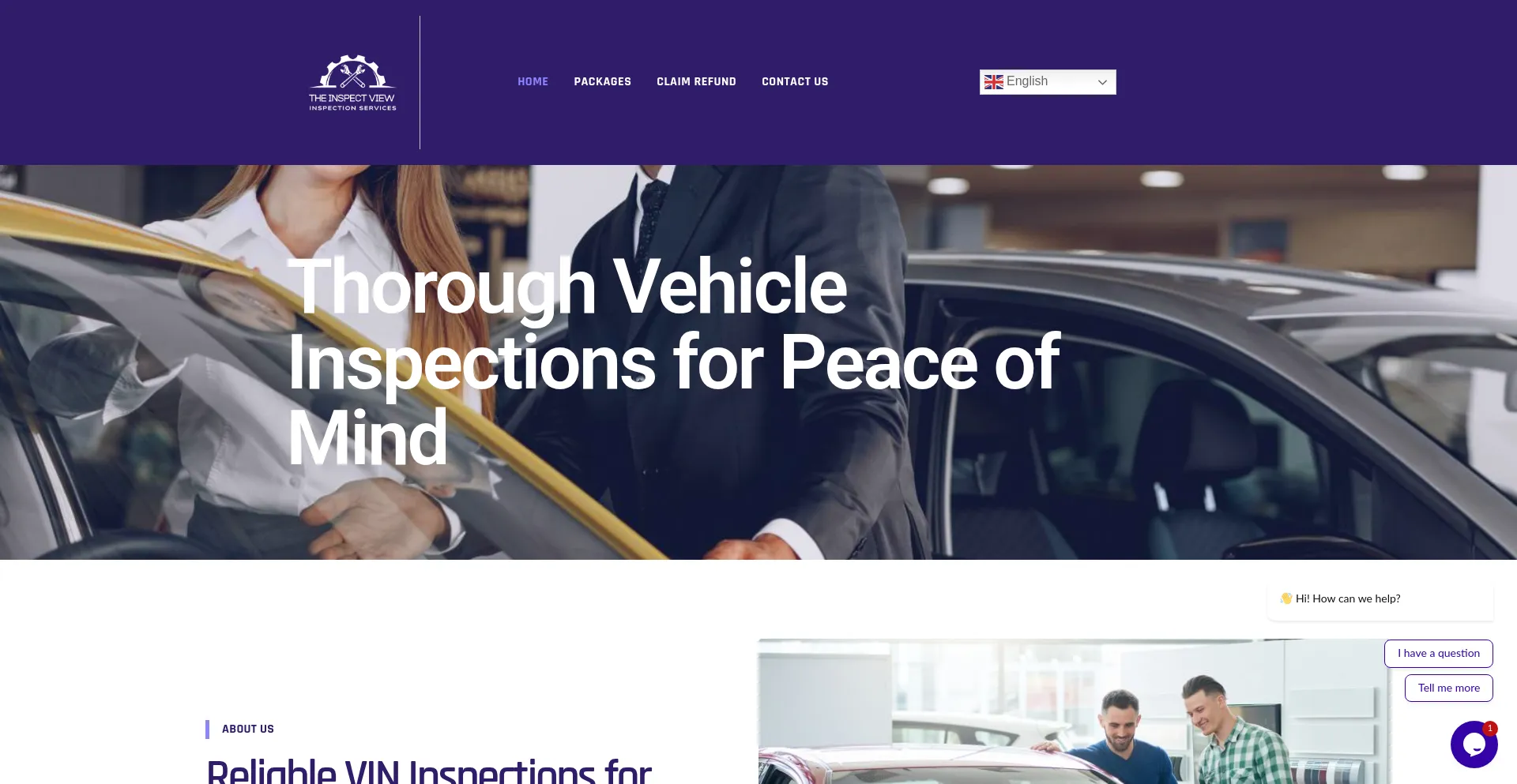 Website screenshot of Theinspectview.com