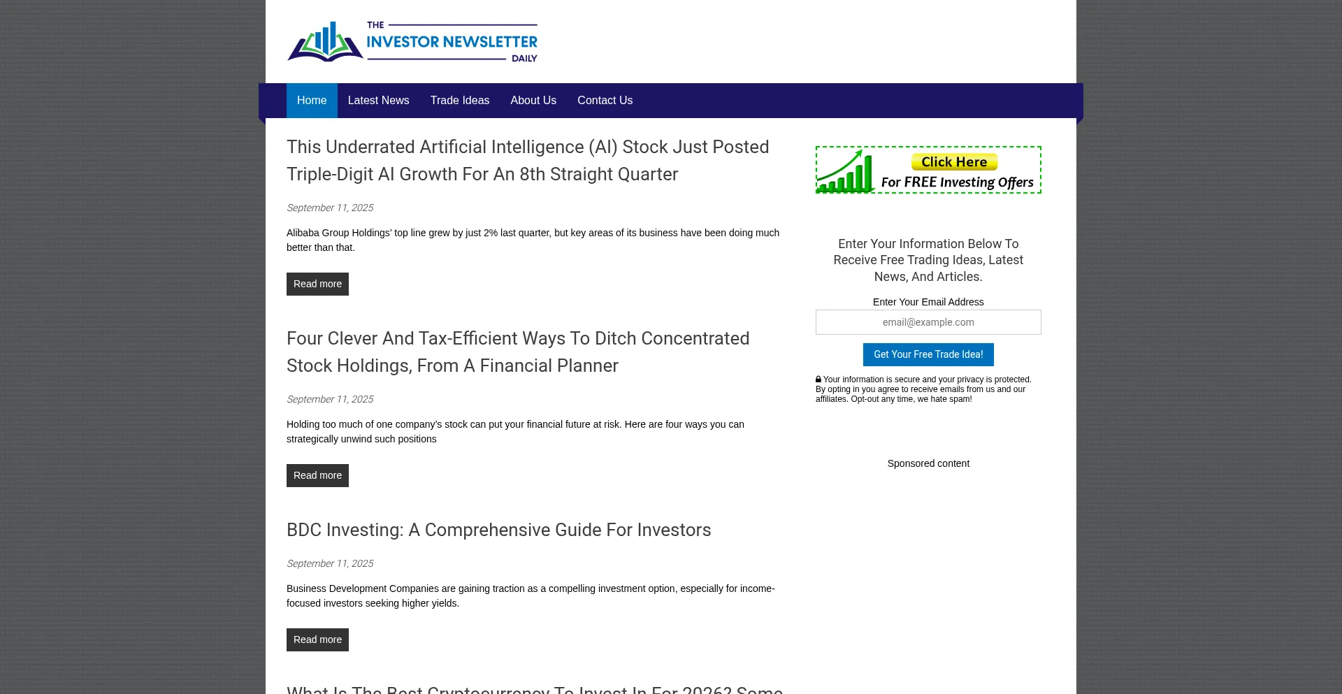 ¿És Seguro y Confiable Theinvestornewsletterdaily.com?