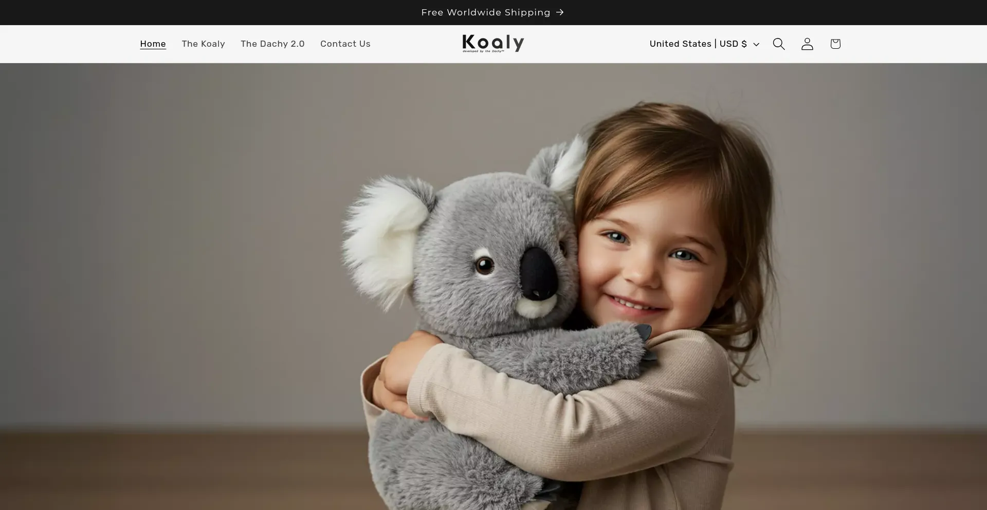 Website screenshot of Thekoaly.com