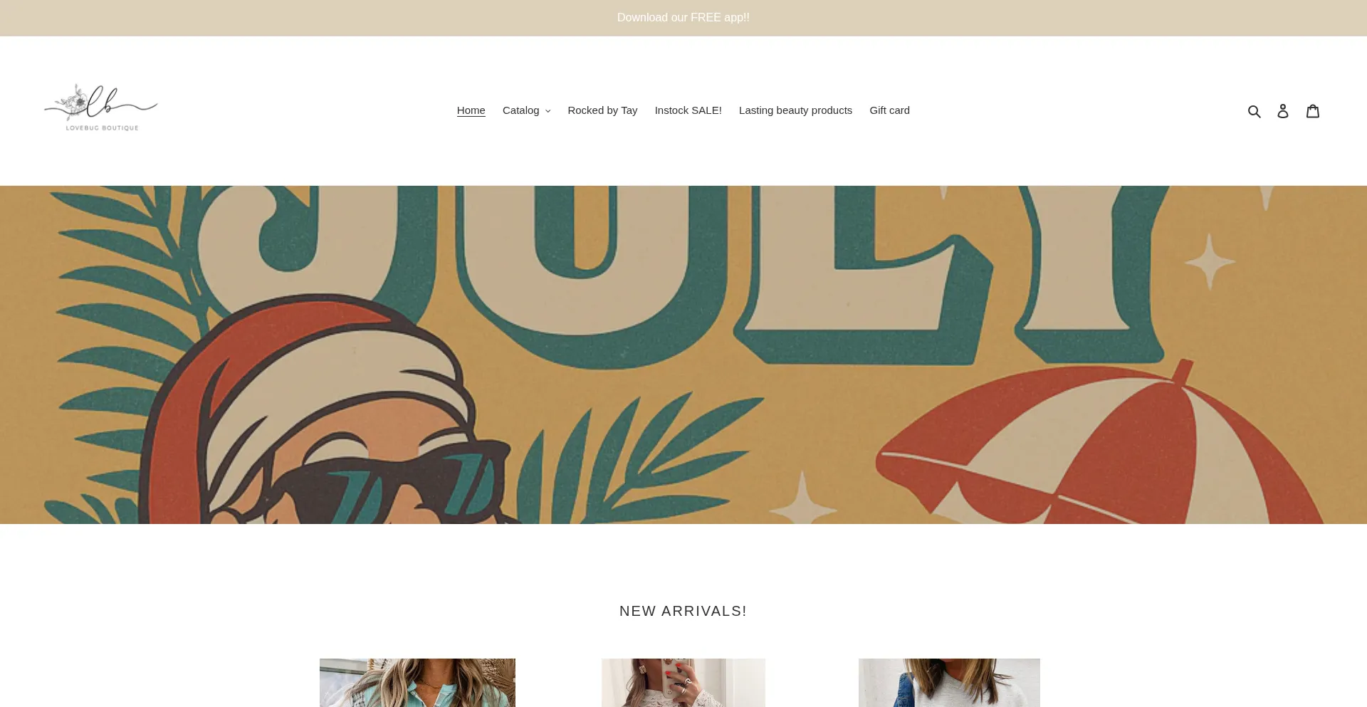 Website screenshot of Thelbboutique.com