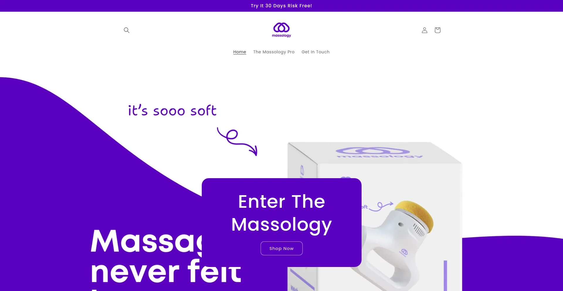 Website screenshot of Themassology.com