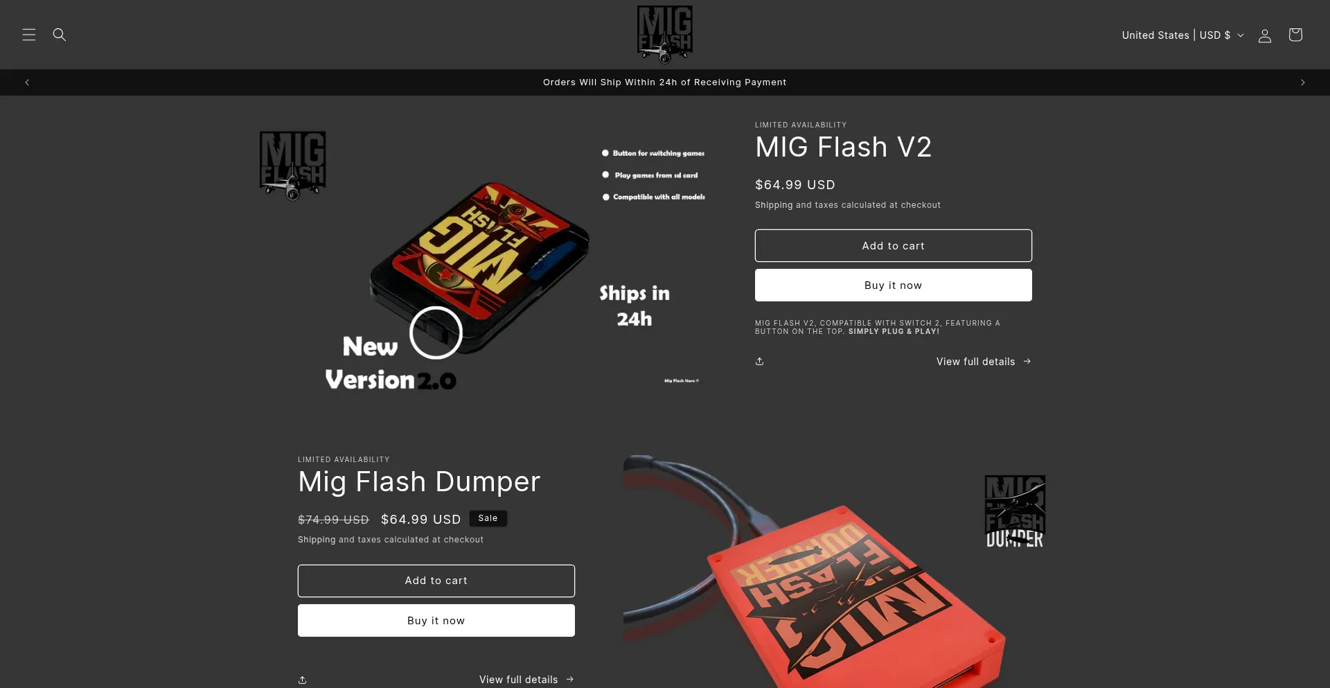 Website screenshot of Themigflash.com