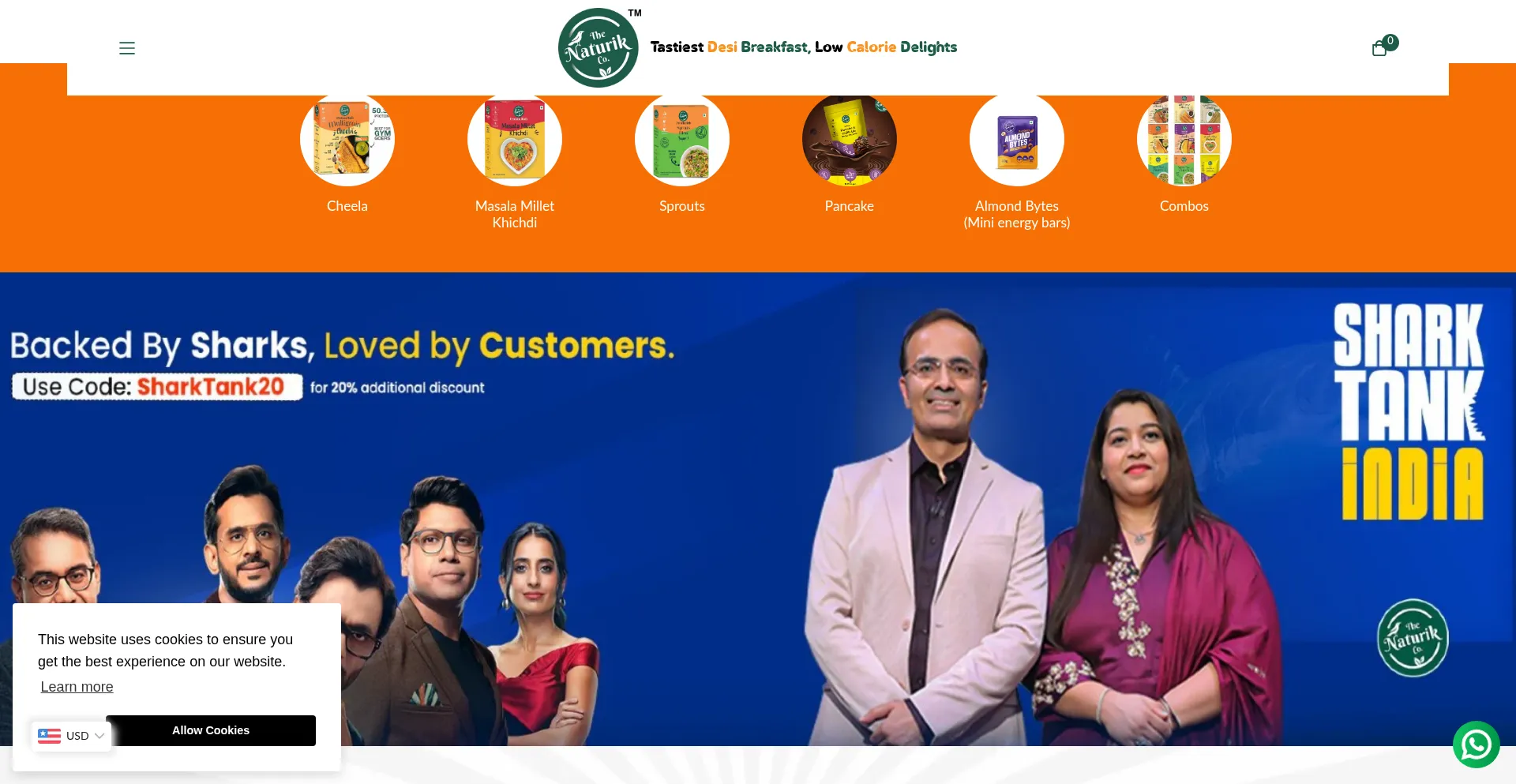 Website screenshot of Thenaturikco.com