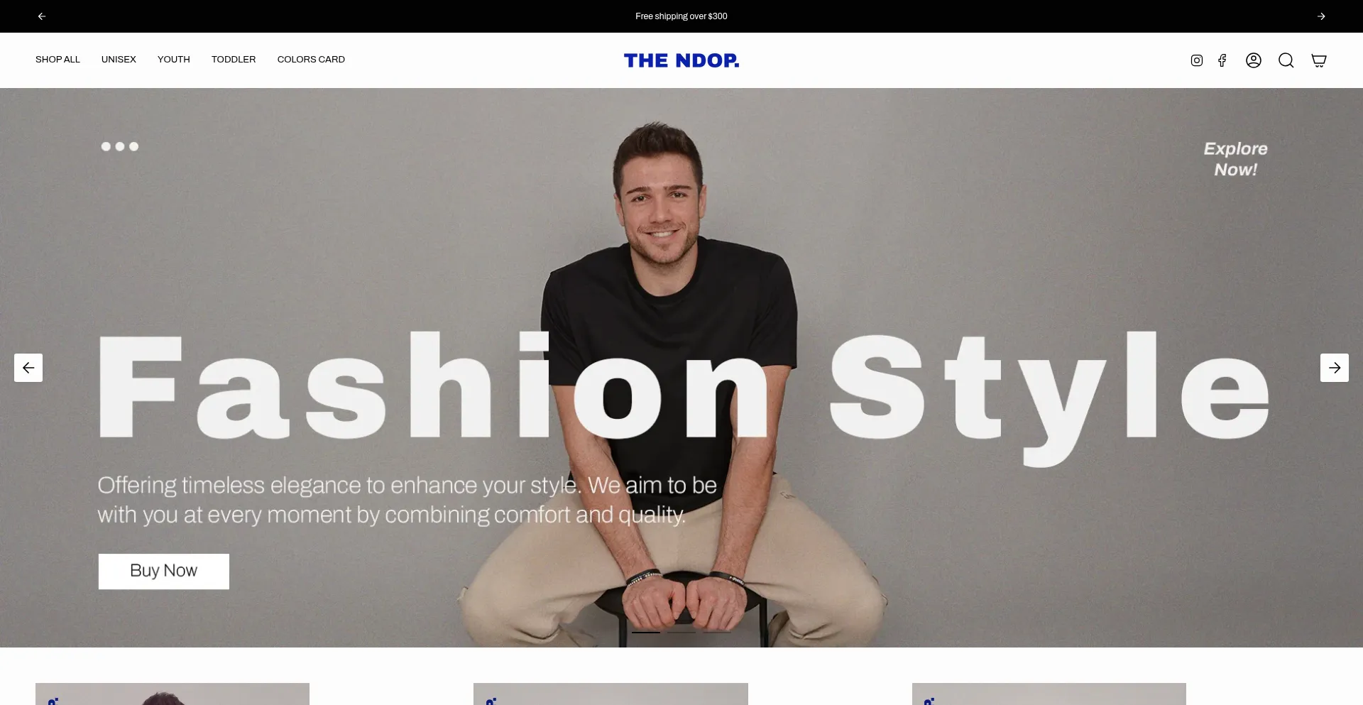 Website screenshot of Thendop.com