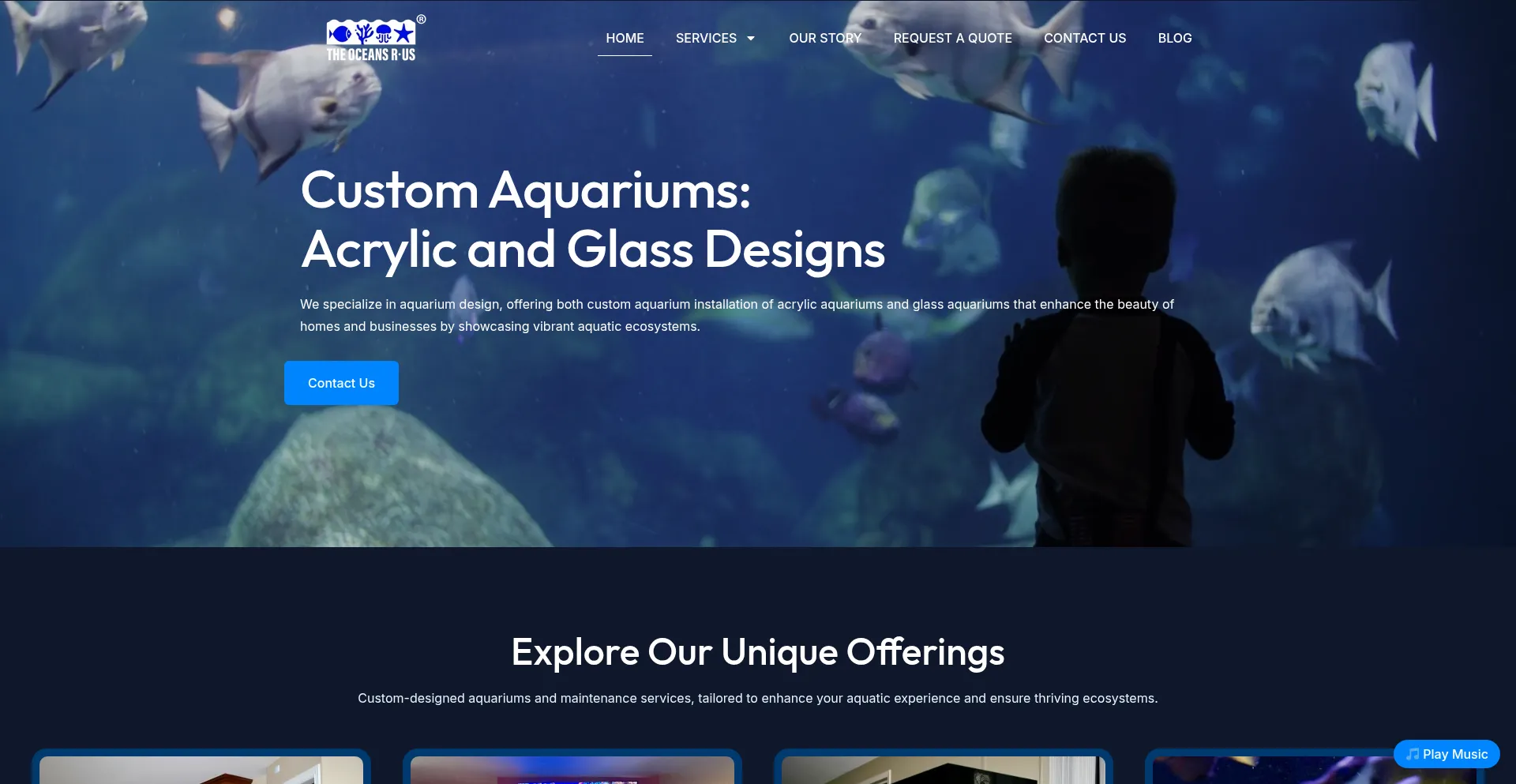Website screenshot of Theoceansrus.com