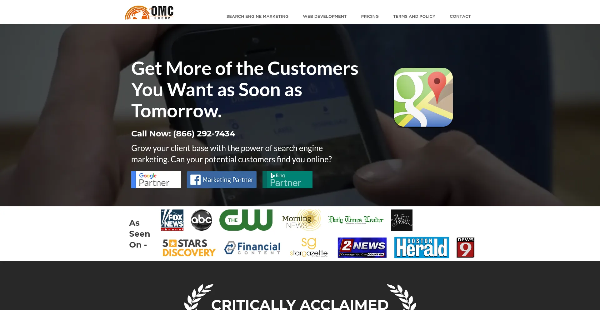 Website screenshot of Theomcgroup.com