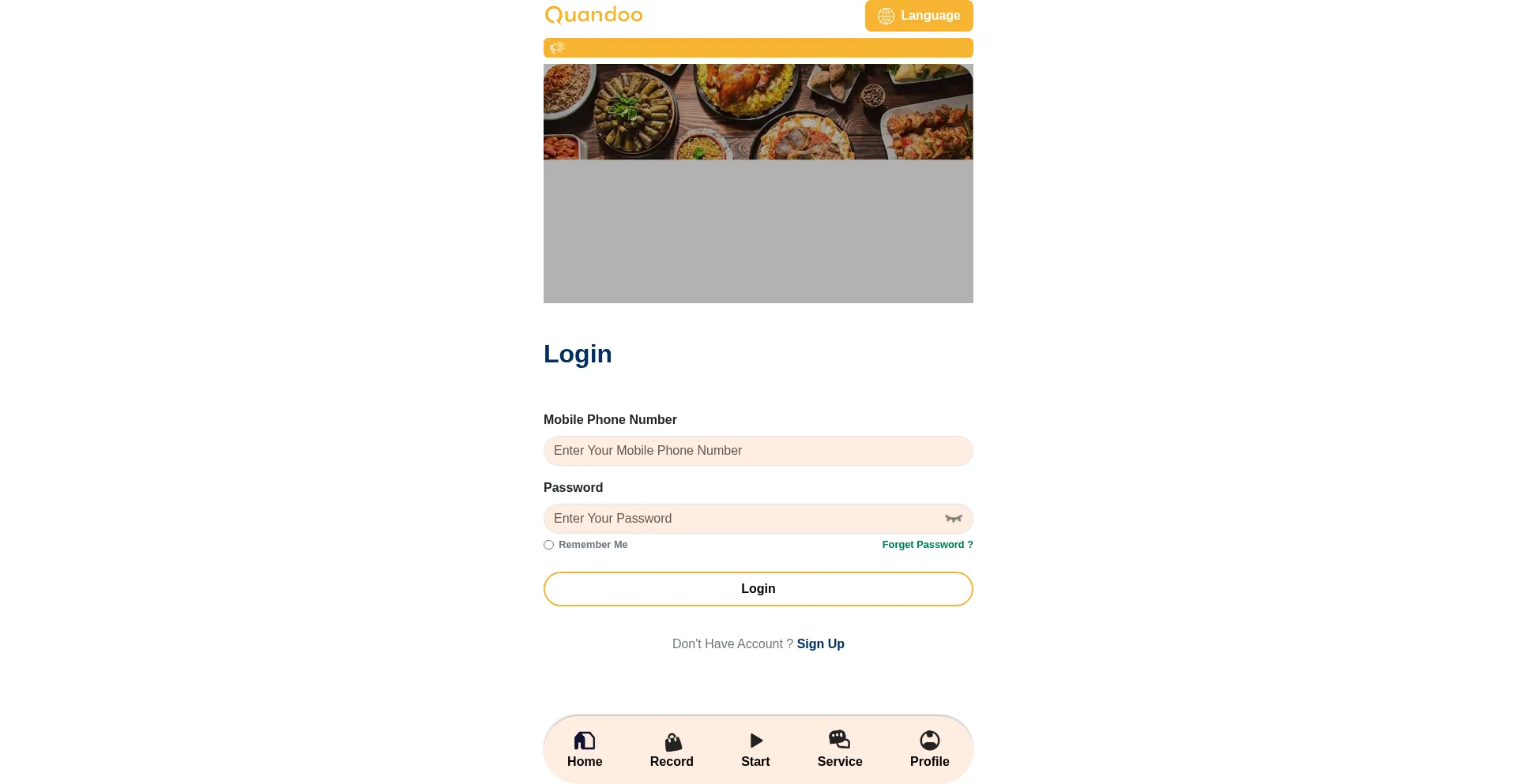 Website screenshot of Thequandoo.com