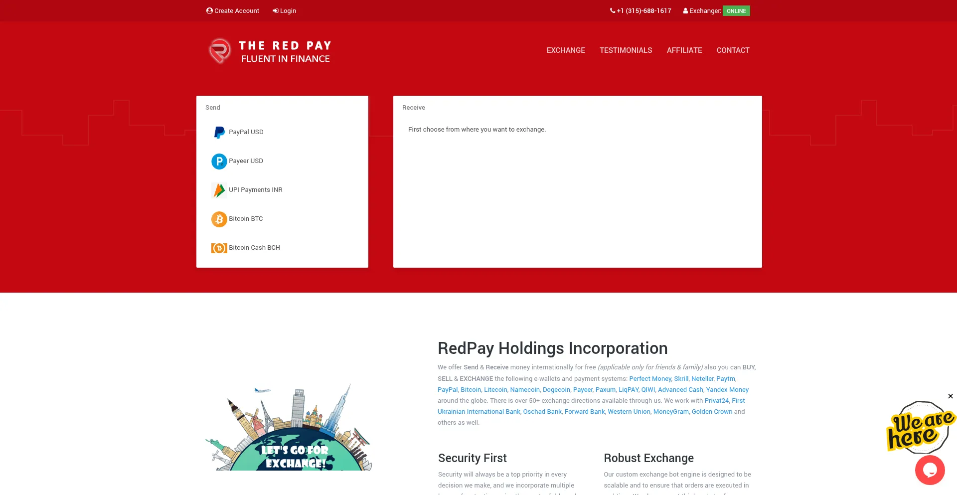Theredpay.com Screenshot