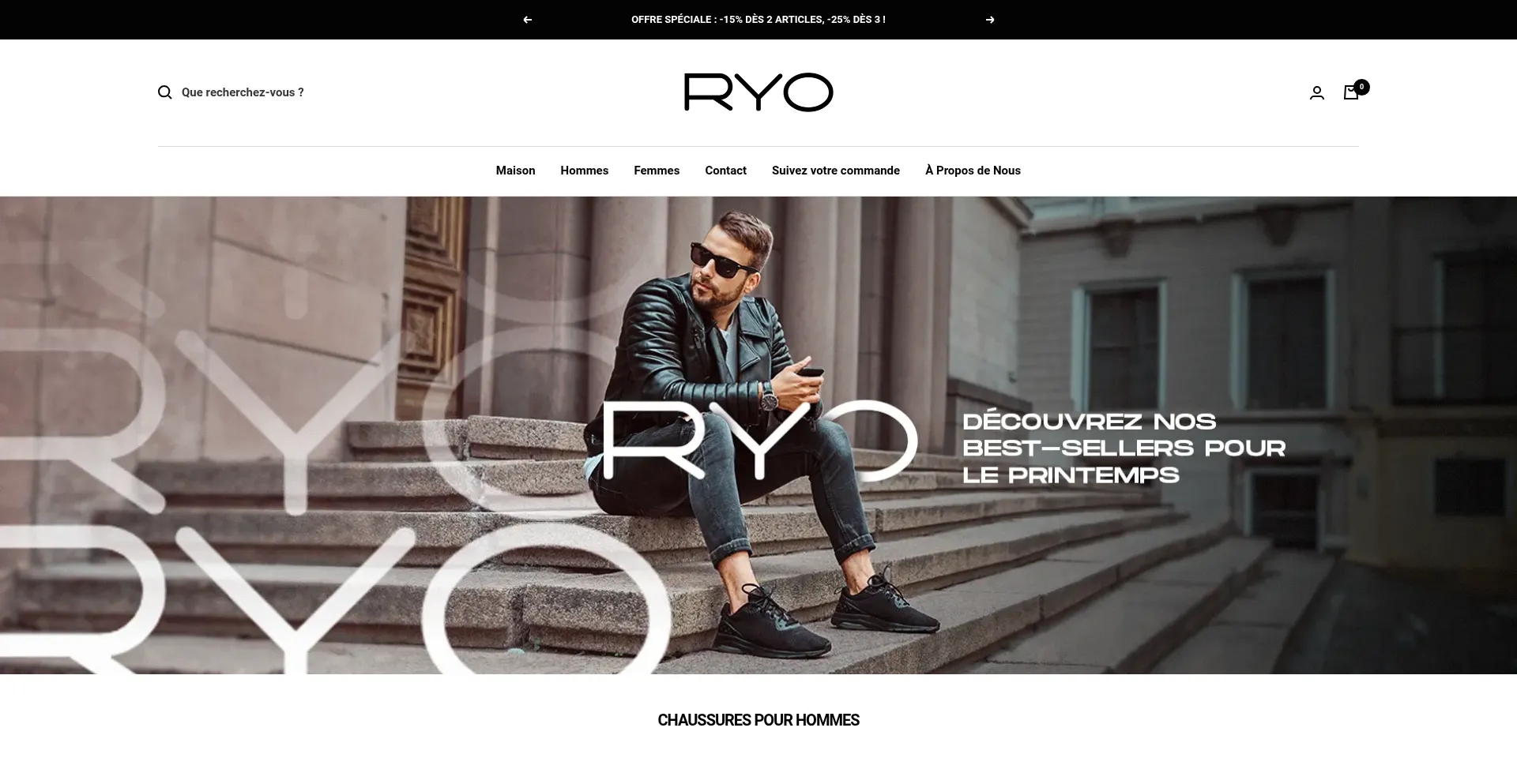 Website screenshot of Theryostore.com