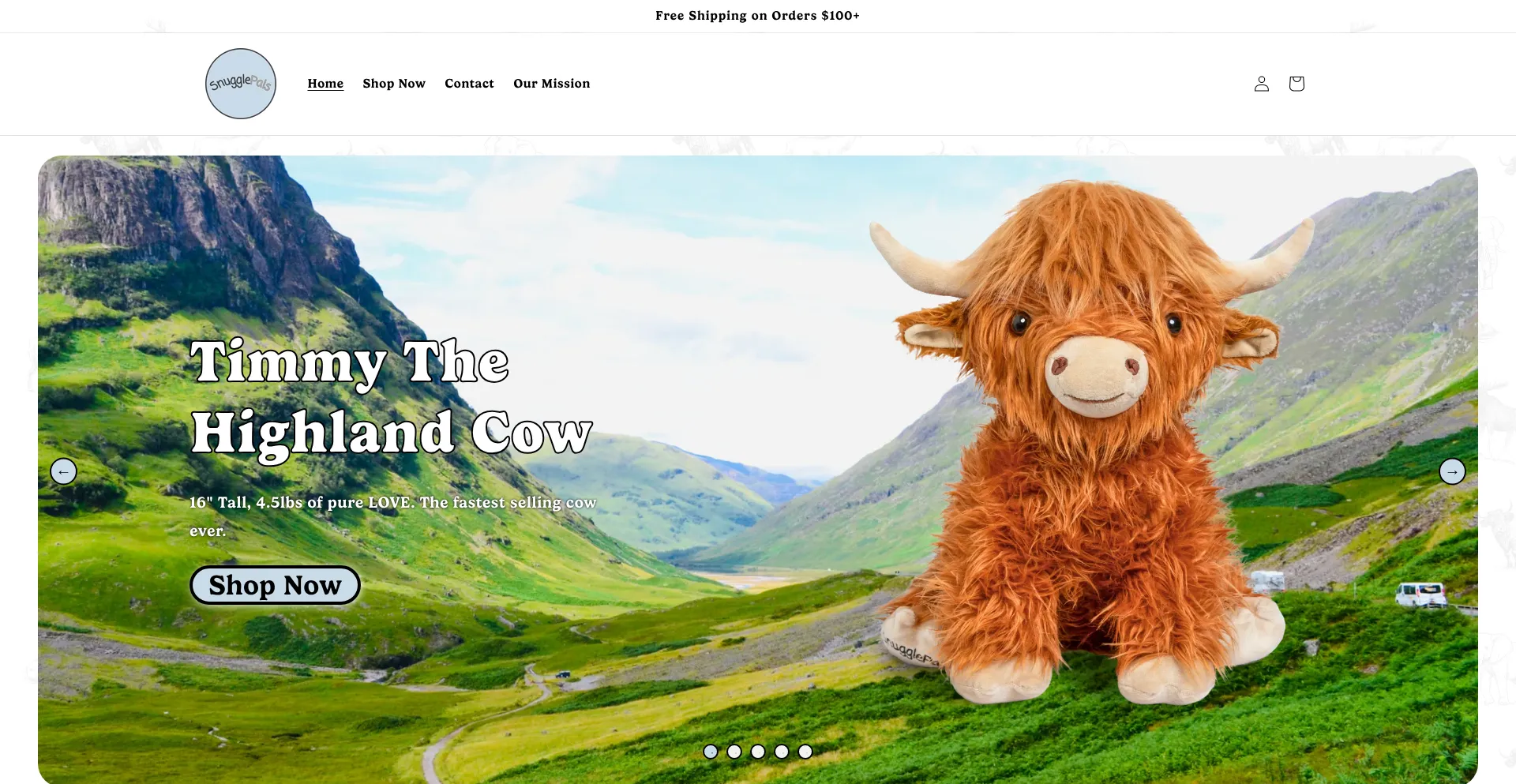 Website screenshot of Thesnugglepals.com