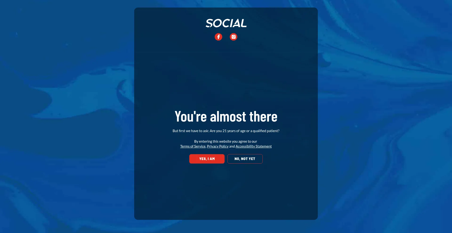 Website screenshot of Thesocialcannabis.com